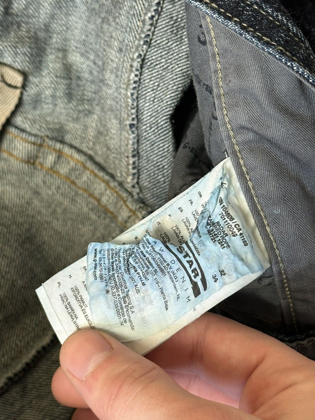 G-Star 🔥 G Star Raw 3301 Vintage Blue Denim Pants Jeans Trousers Size US 32 / EU 48 - 9 Thumbnail