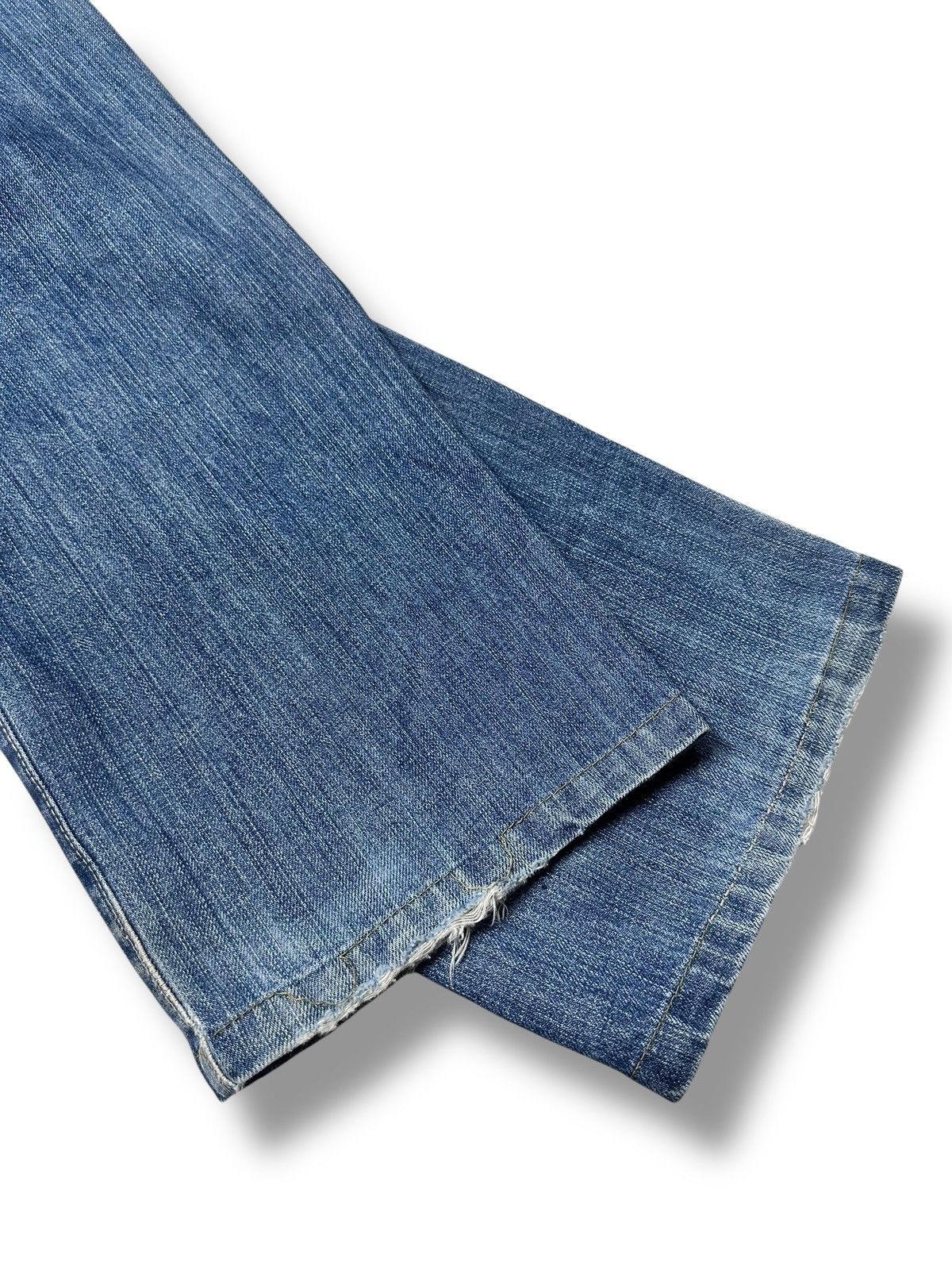 Vintage Cattle Horn Vintage Distressed Blue Denim Jeans Faded Wash Size US 33 - 16 Thumbnail