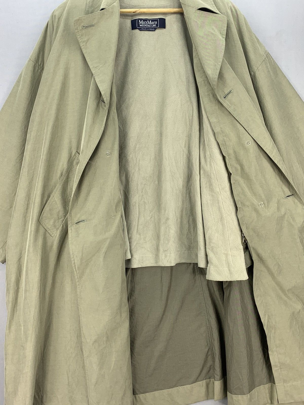 Max Mara Vintage Max Mara Italy Double Breasted Trench Coat Jacket Size XL / US 12-14 / IT 48-50 - 9 Thumbnail