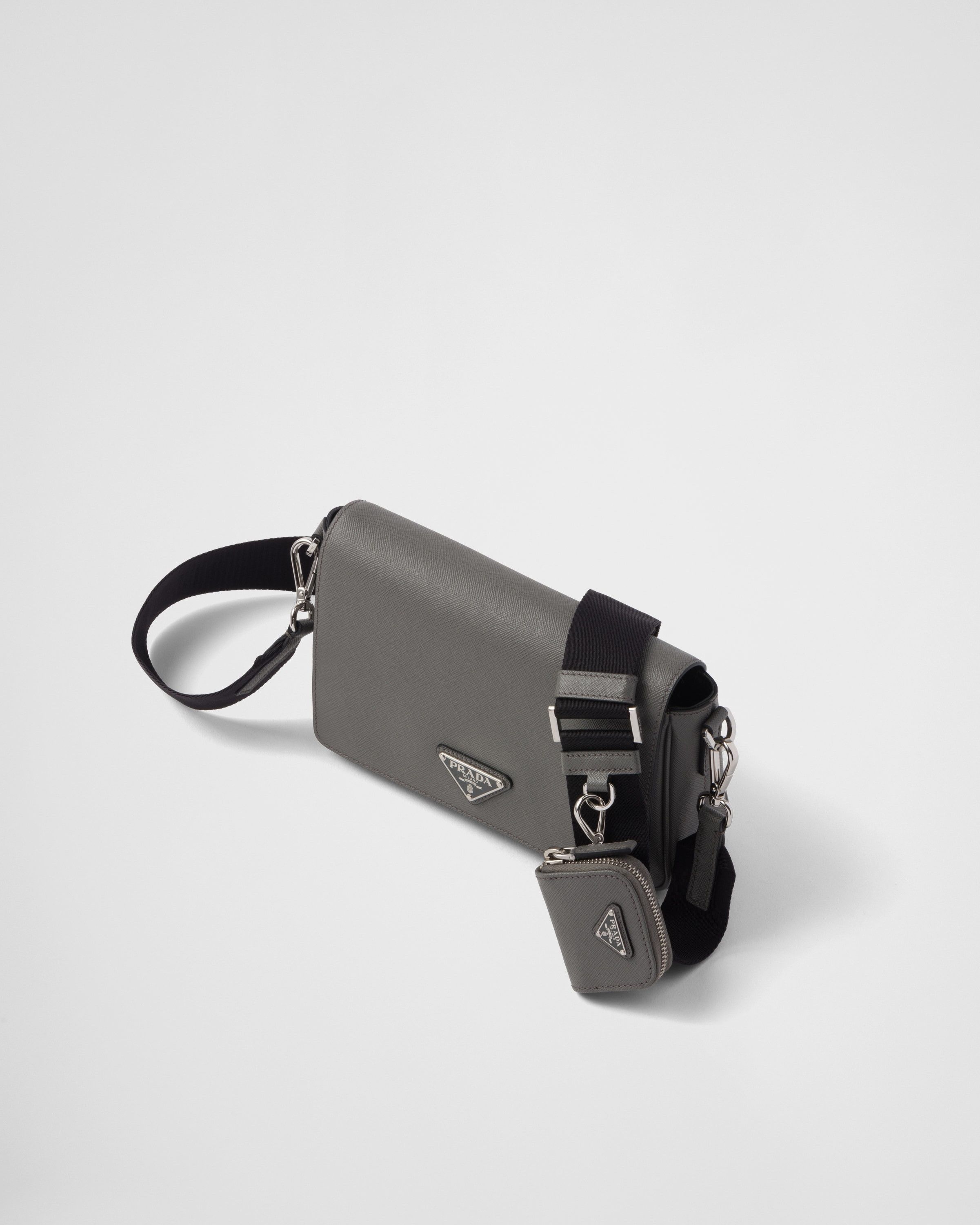 Prada o1bcso1str1025 Size: OS / Saffiano Shoulder Bag in Grey Size ONE SIZE - 3 Thumbnail