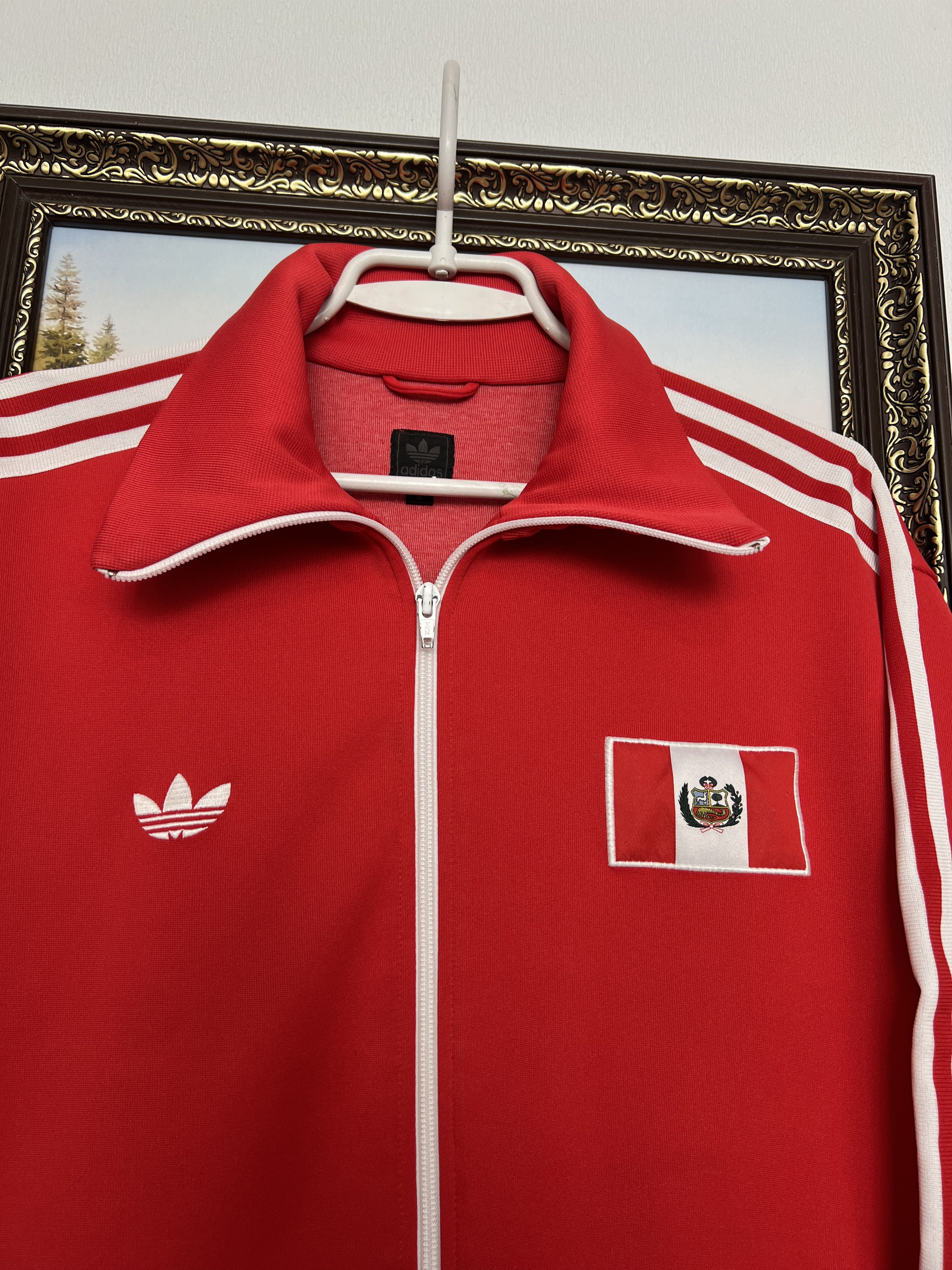 Adidas Vintage Originals Peru Football Jacket Soccer Track Top Size US M / EU 48-50 / 2 - 3 Thumbnail