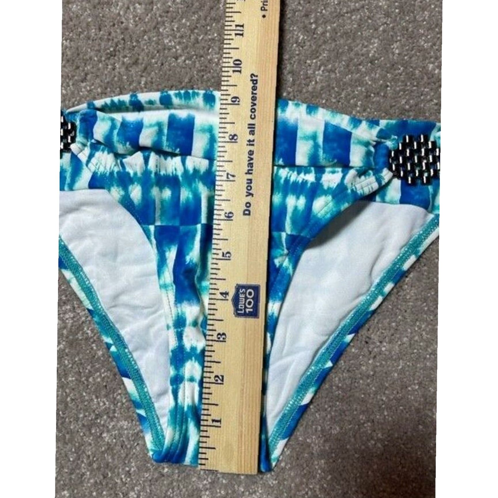 Vintage Swim Systems Bikini Bottom S Tie Dye Shibori Luxe Boho Chic Hipster Bottom Womens S Beach Blue Size 28" / US 6 / IT 42 - 7 Thumbnail