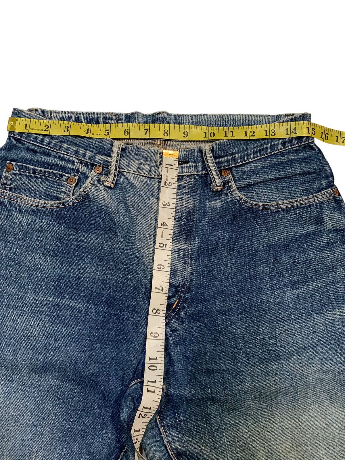 Kapital HR MARKET SELVEDGE BUTTON FLY JAPANESE DISTRESSED DENIM Size US 30 / EU 46 - 21 Thumbnail