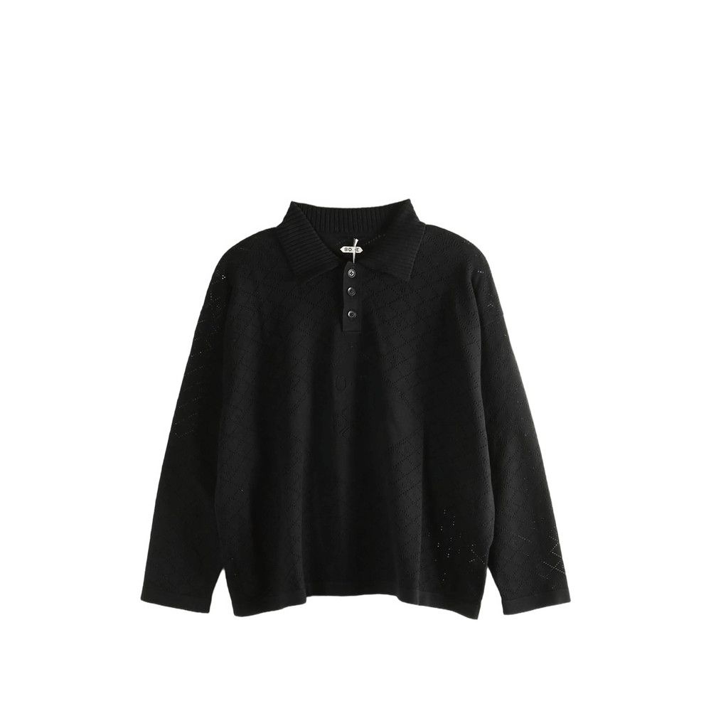 Bode Bode BLACK Polo Shirts Size US L / EU 52-54 / 3 - 1 Thumbnail