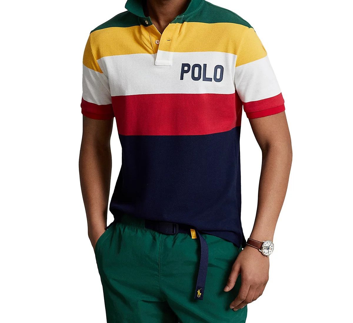 Polo Ralph Lauren NWT POLO RALPH LAUREN COLOR-BLOCKED LOGO MESH POLO SHIRT Size US XXL / EU 58 / 5 - 1 Thumbnail