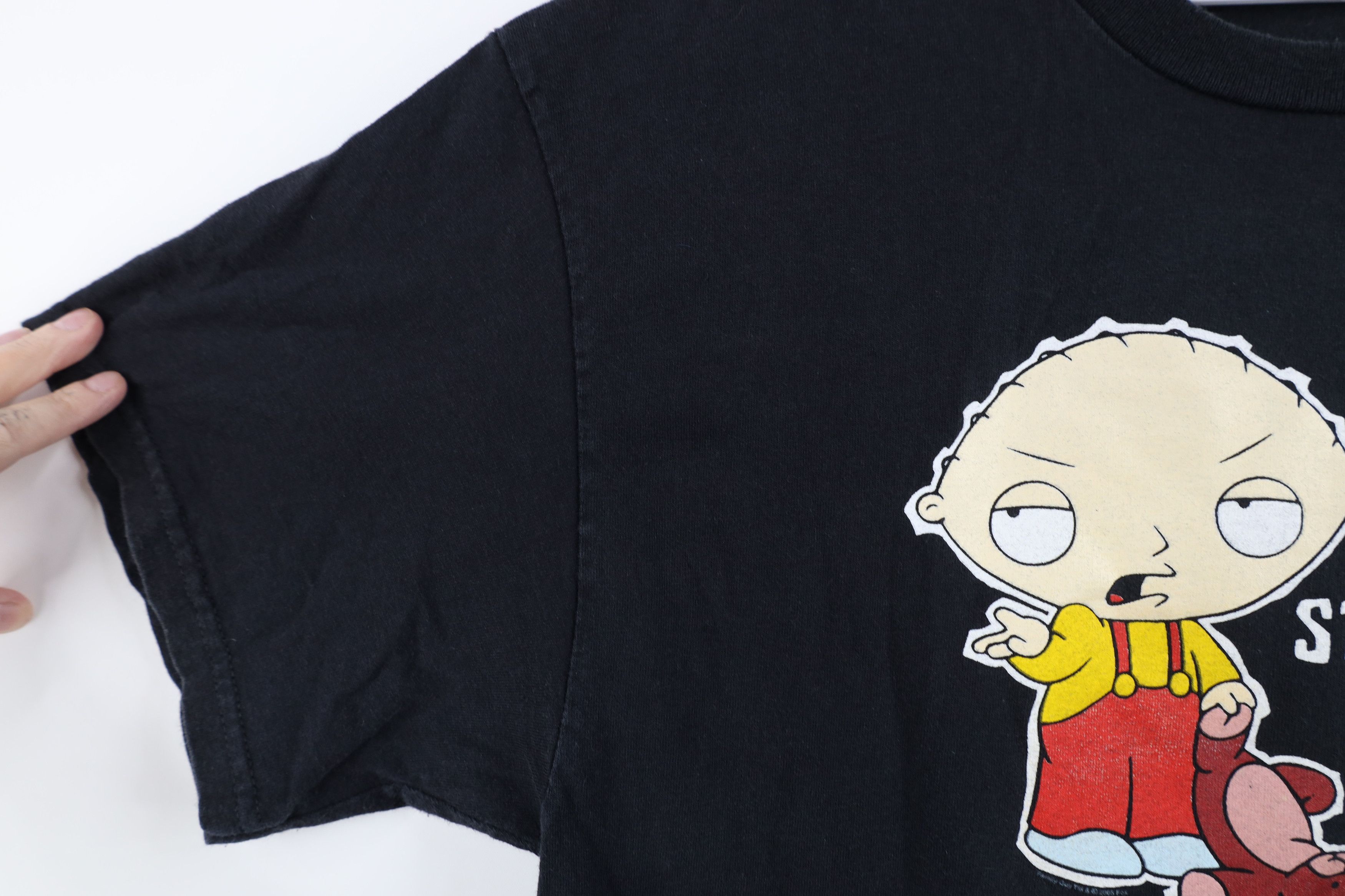 Vintage Vintage Y2K 2005 Family Guy Stewie Total Idiot T-Shirt Black Size US M / EU 48-50 / 2 - 5 Thumbnail