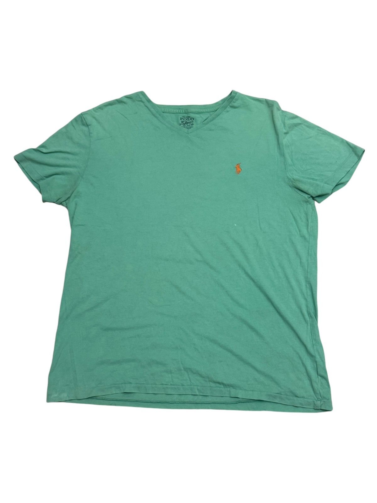 Polo Ralph Lauren × Ralph Lauren Sport POLO RALPH LAUREN SMALL LOGO V NECK GREEN TEE Size US L / EU 52-54 / 3 - 1 Thumbnail