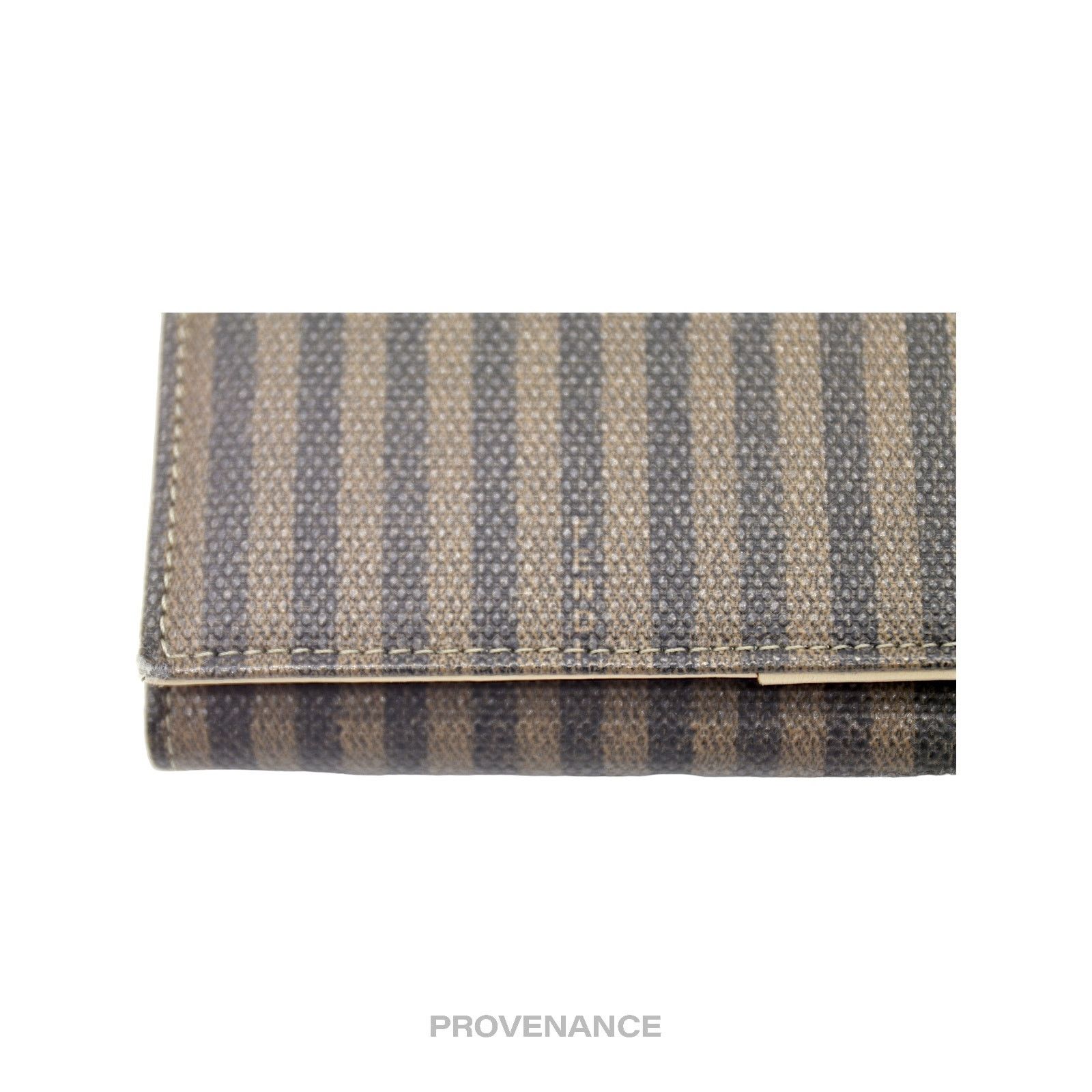 Fendi 🔴 Fendi Snap Long Wallet - Striped Pequin Size ONE SIZE - 5 Thumbnail