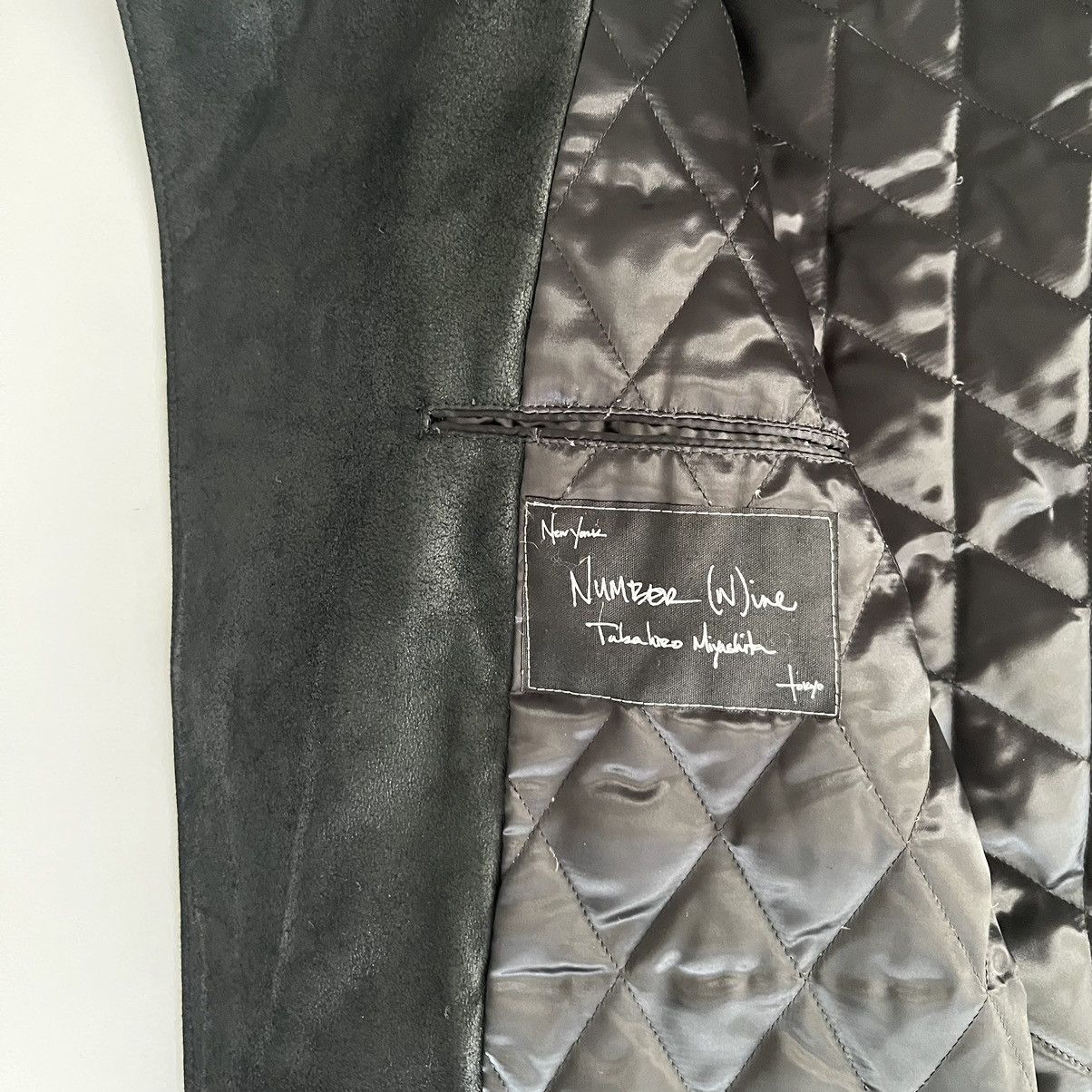 Number (N)ine Number (N)ine AW04 Sheepskin Suede Leather Moto Jacket Size US M / EU 48-50 / 2 - 7 Thumbnail