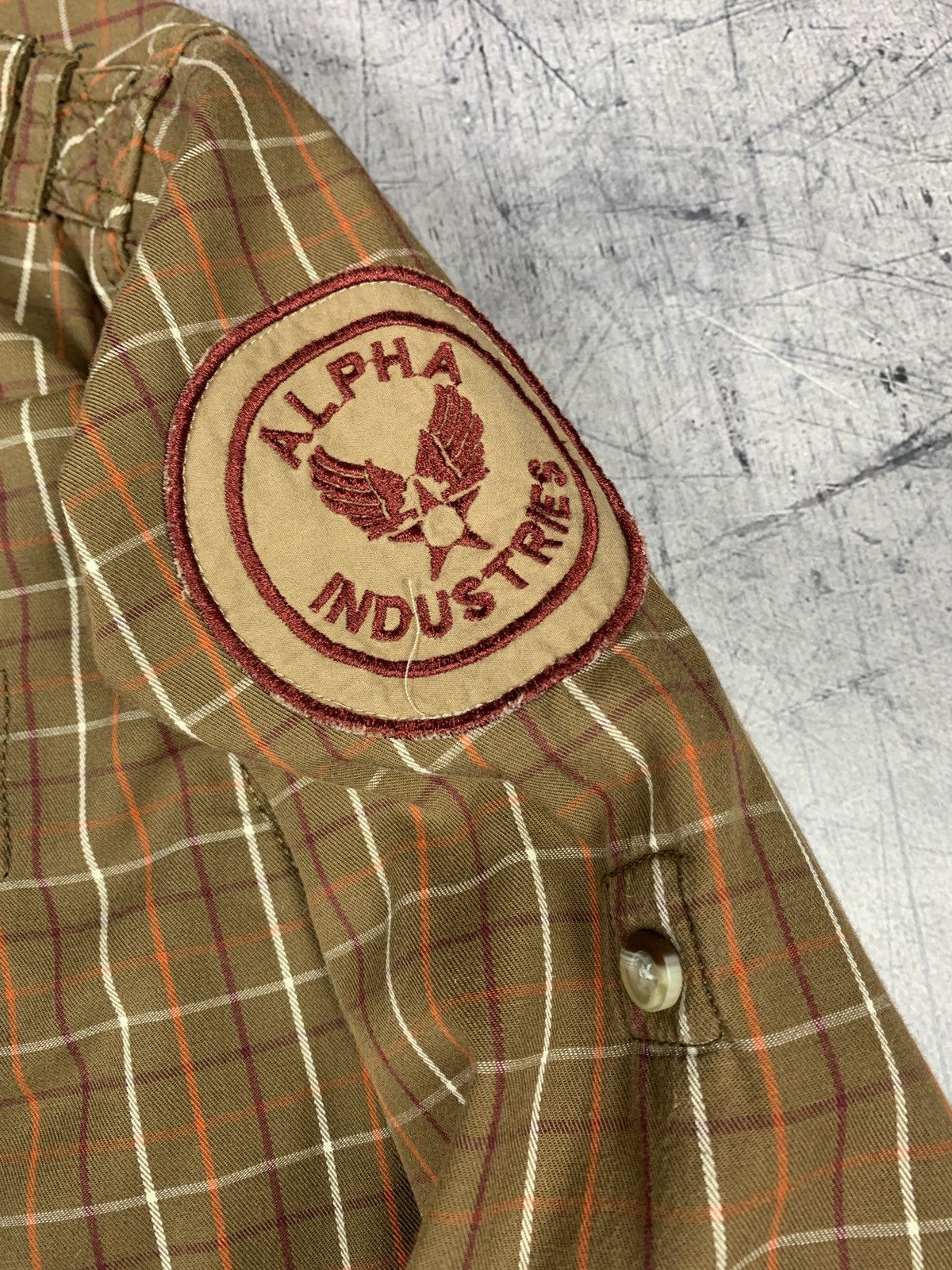 Alpha Industries Vintage Y2K Alpha Industries Patchwork Military Shirt Plaid Size US XXL / EU 58 / 5 - 10 Thumbnail