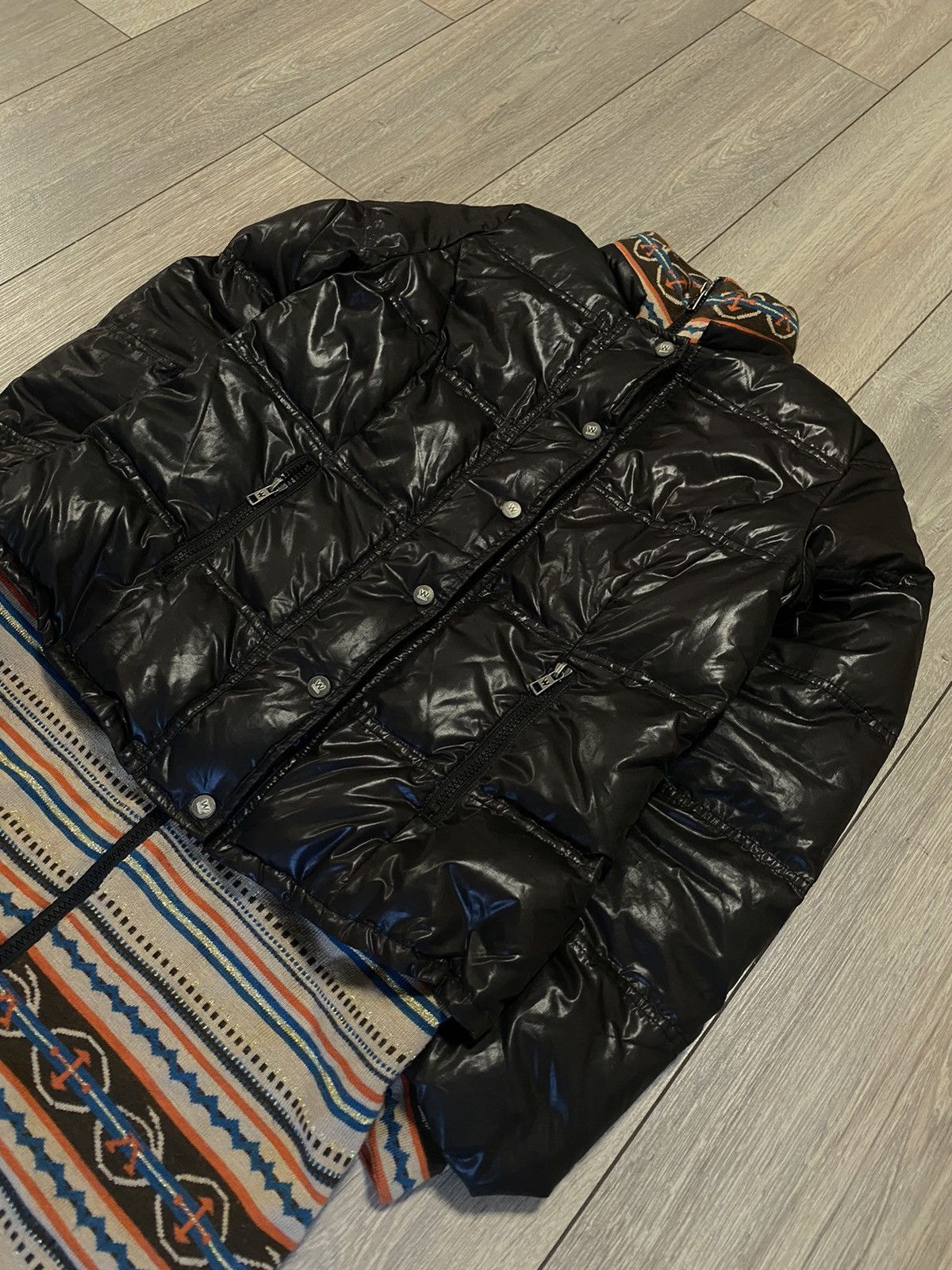 Max Mara Max Mara Weekend Puffer Jacket With Knit Hem Zip Black Size S / US 4 / IT 40 - 2 Thumbnail