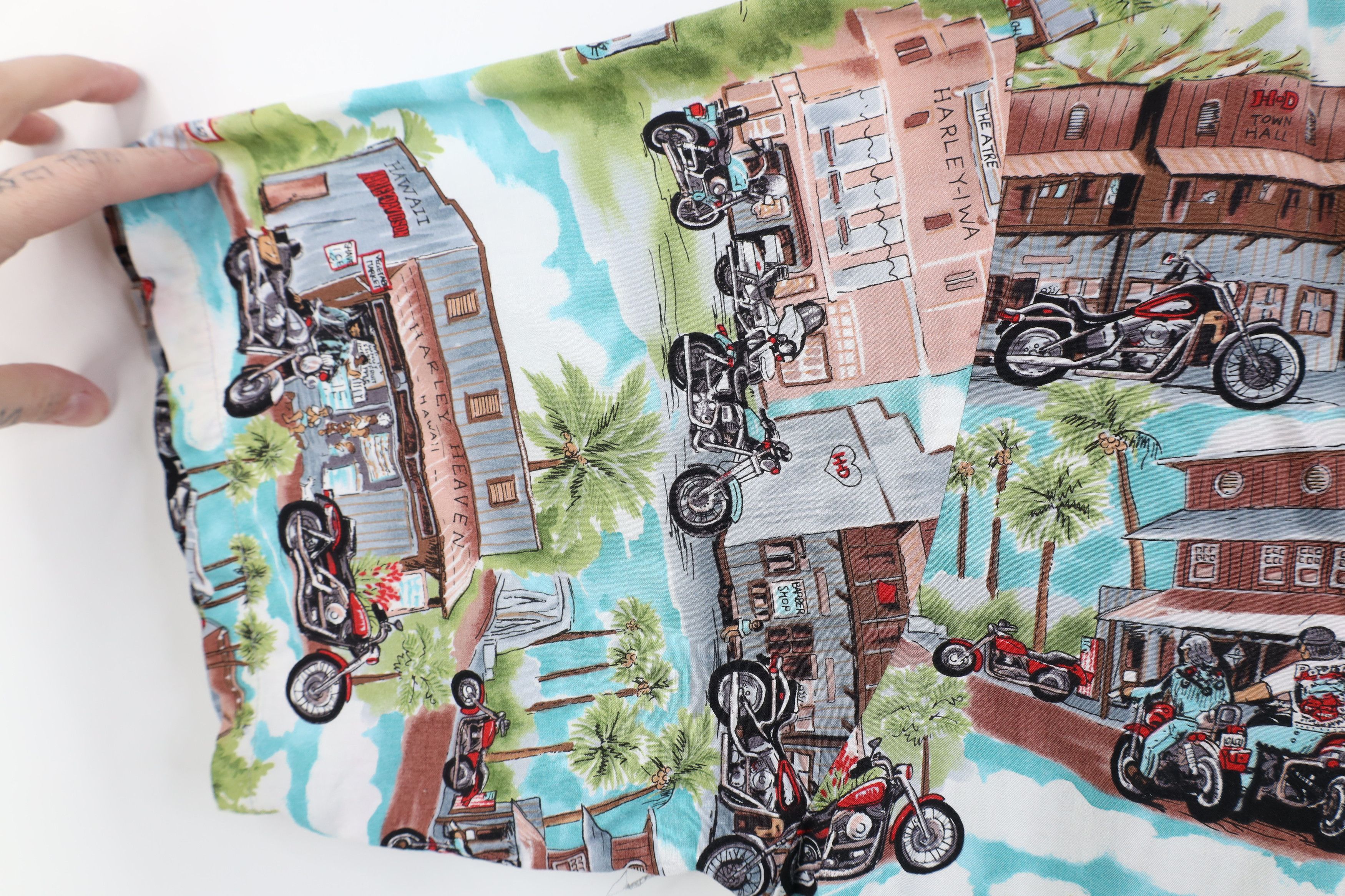 Harley Davidson Vintage 90s Harley Davidson Hawaiian Button Shirt USA Size US XL / EU 56 / 4 - 7 Thumbnail