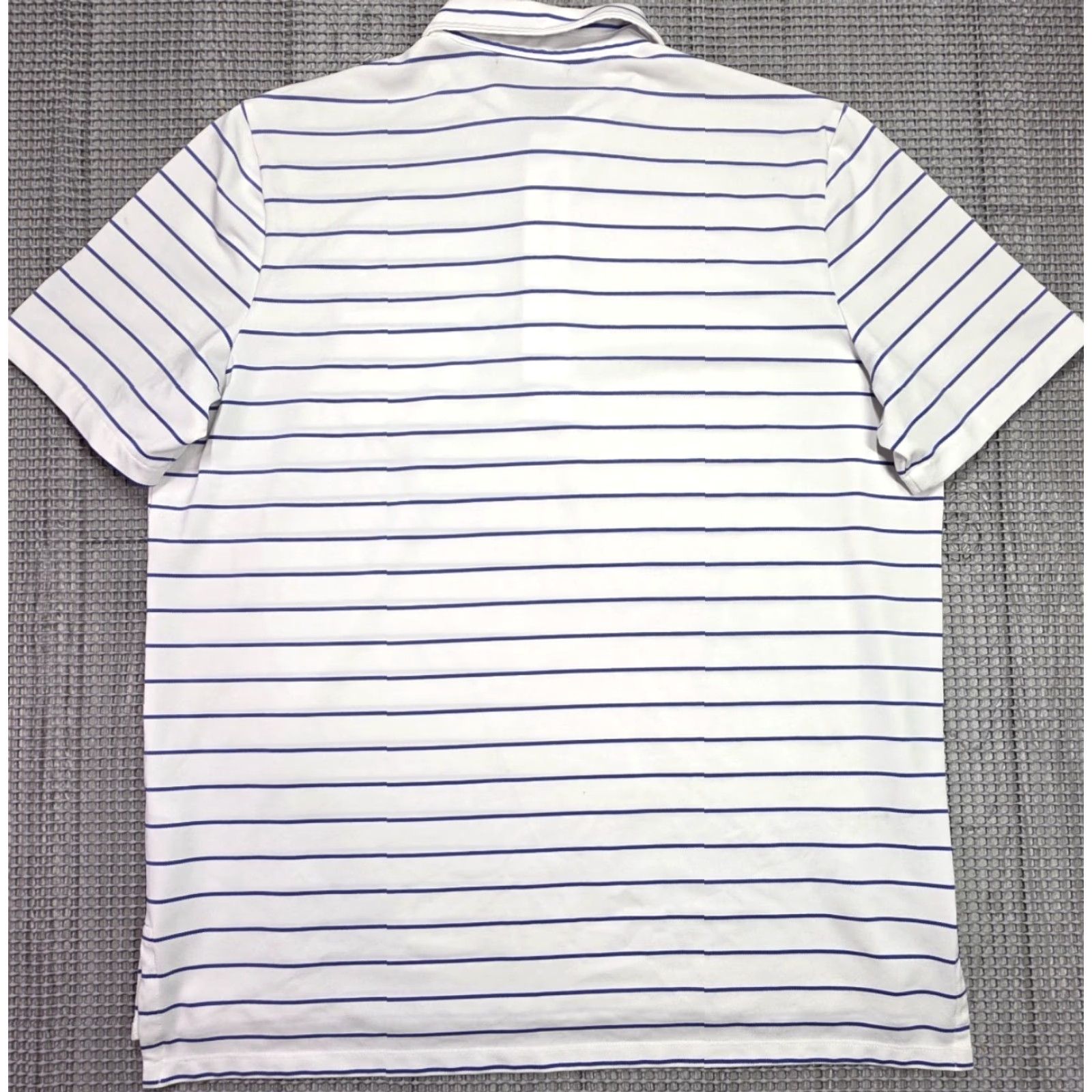 RLX Ralph Lauren RLX Ralph Lauren Polo Golf Shirt Men Short Sleeve XL White Blue Striped Polo Casual Sports 90s Size US XL / EU 56 / 4 - 4 Thumbnail