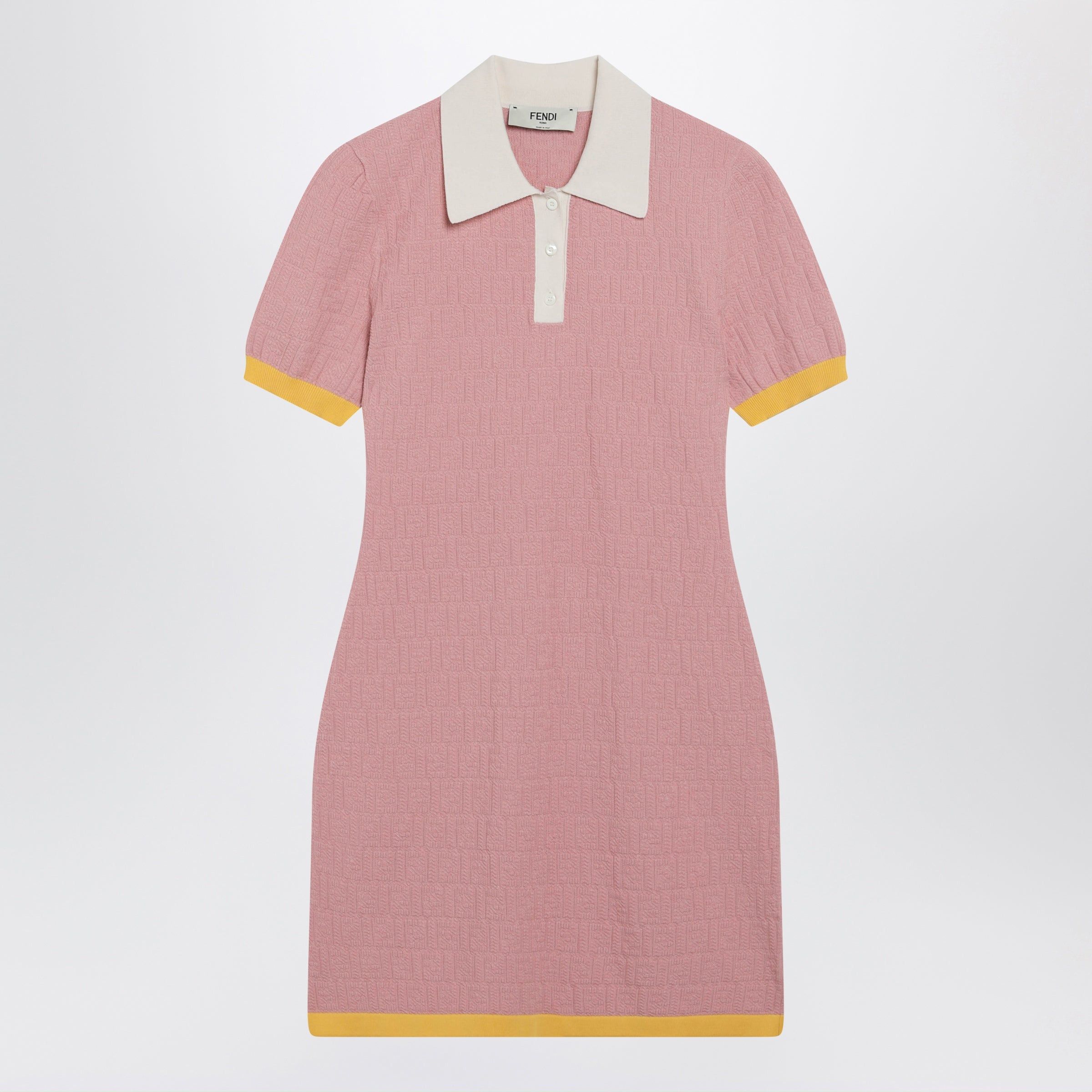 Fendi Fendi Pink Polo Dress With Ff Jacquard Size S / US 4 / IT 40 - 1 Thumbnail