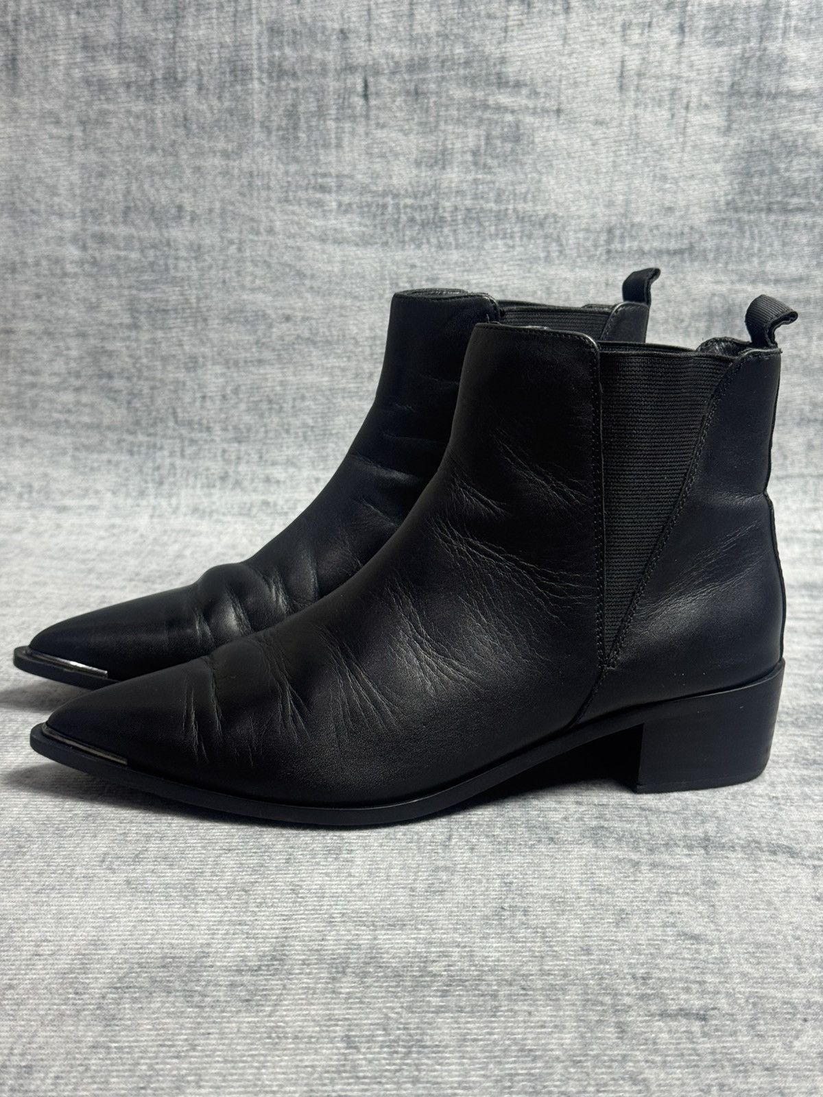 Acne Studios Acne Studios - Jensen Black Leather - Chelsea Ankle Boots Size US 6 / IT 36 - 4 Thumbnail
