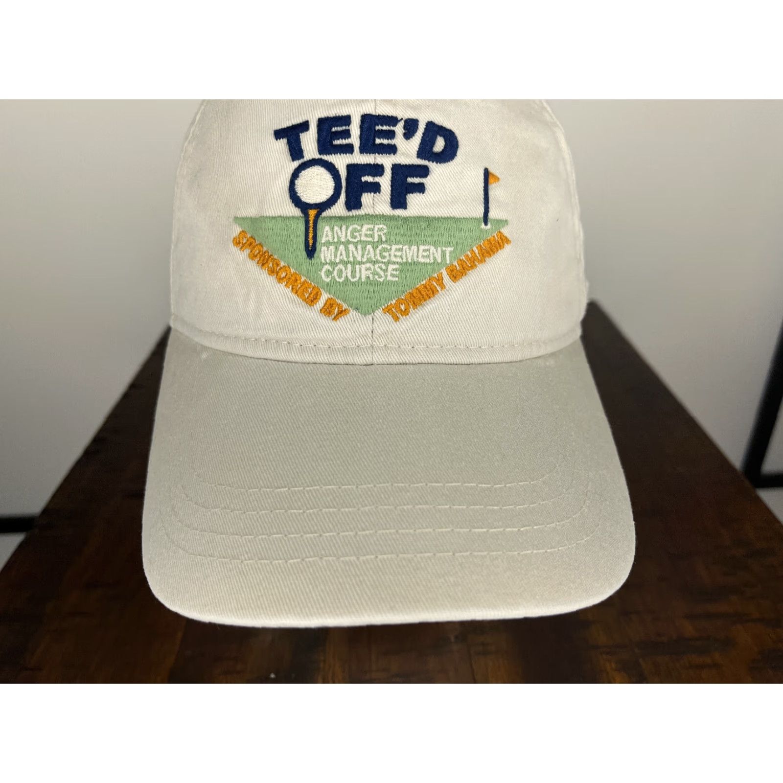 Tommy Bahama Tommy Bahama Hat Cap Tee’d Off Anger Management Course Adjustable Ivory Cotton One Size Men Baseball Cap Accessories Mens Size ONE SIZE - 3 Thumbnail