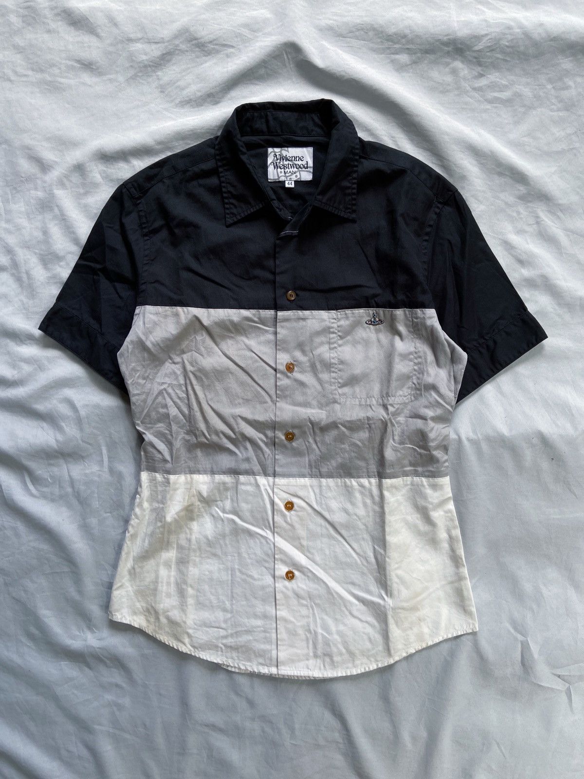 Vivienne Westwood VIVIENNE WESTWOOD MAN TRI COLORS BUTTON UP SHIRT Size US S / EU 44-46 / 1 - 1 Thumbnail
