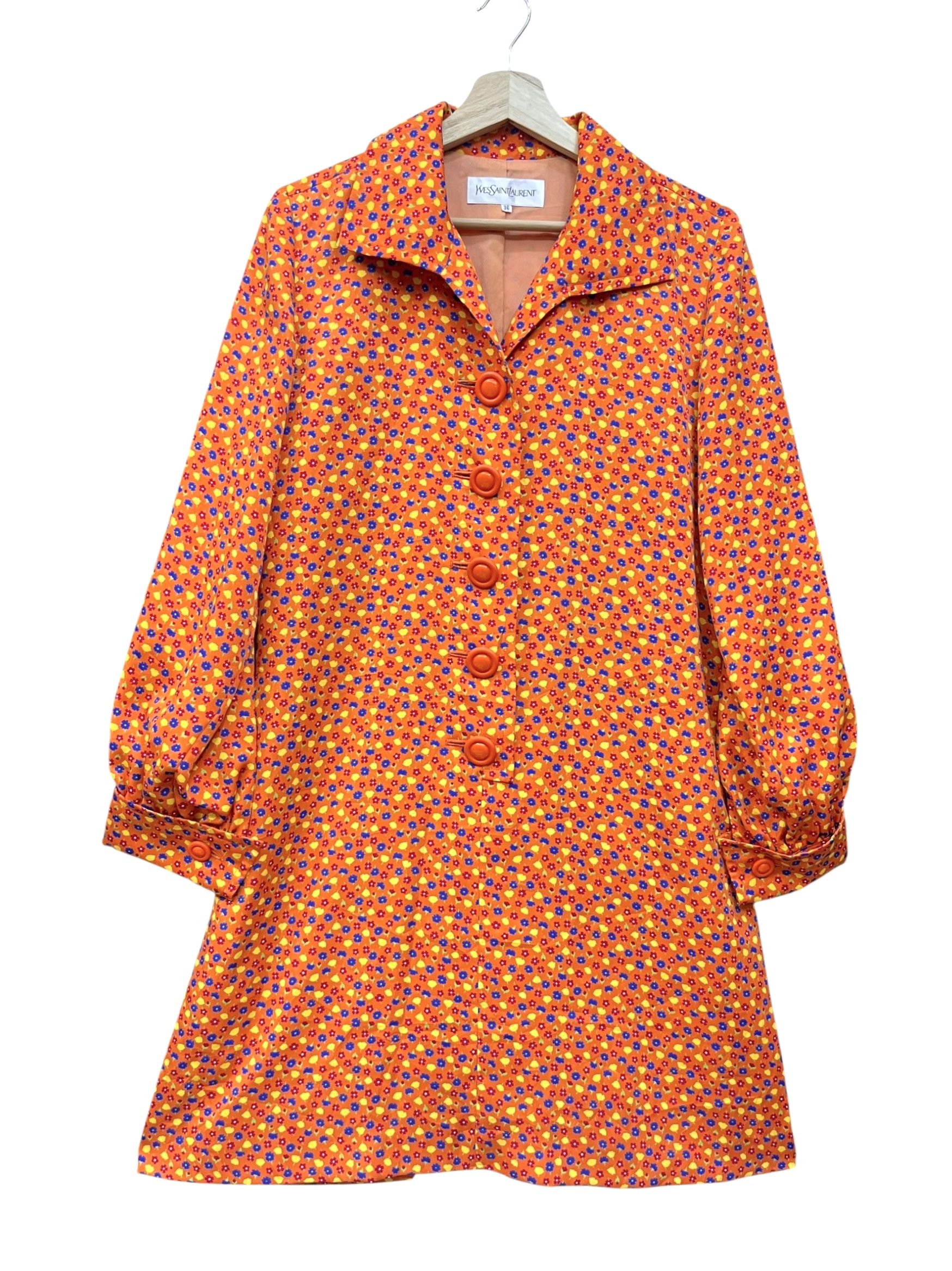 Yves Saint Laurent 🔥Vintage Yves Saint Laurent Floral Half Button Dress Japan Size M / US 6-8 / IT 42-44 - 2 Thumbnail