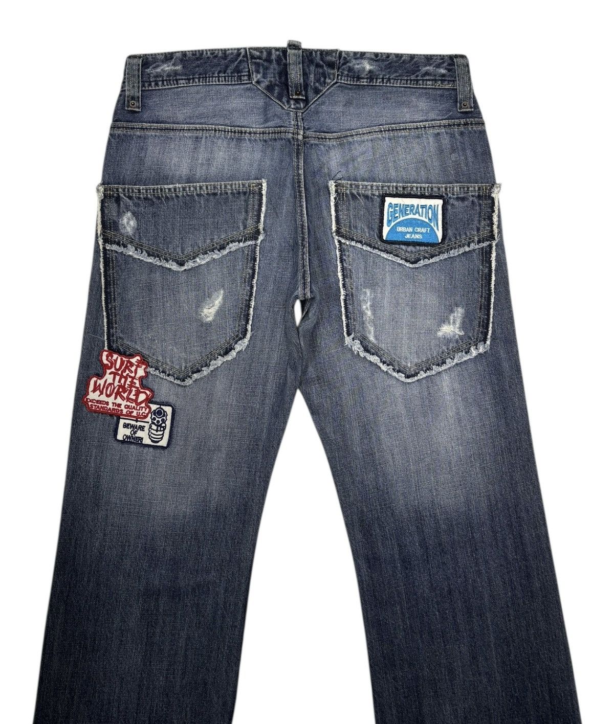 Hysteric Glamour Vintage Flared Jeans Urban Craft Patches Jeans Size US 32 / EU 48 - 4 Thumbnail