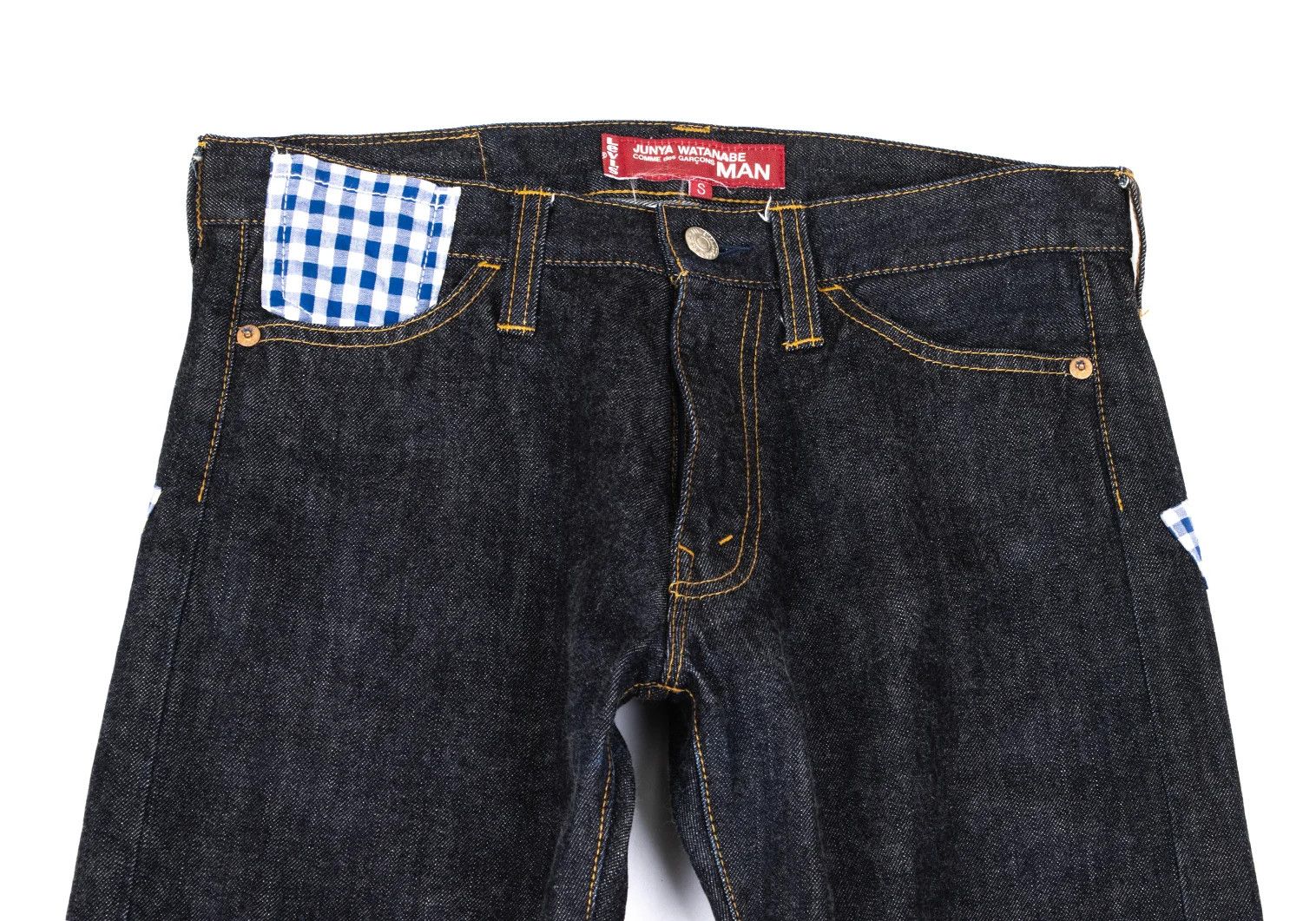 Junya Watanabe Indigo Gingham Check Pocket Denim Pants Size S Size US 38 / EU 54 - 3 Thumbnail