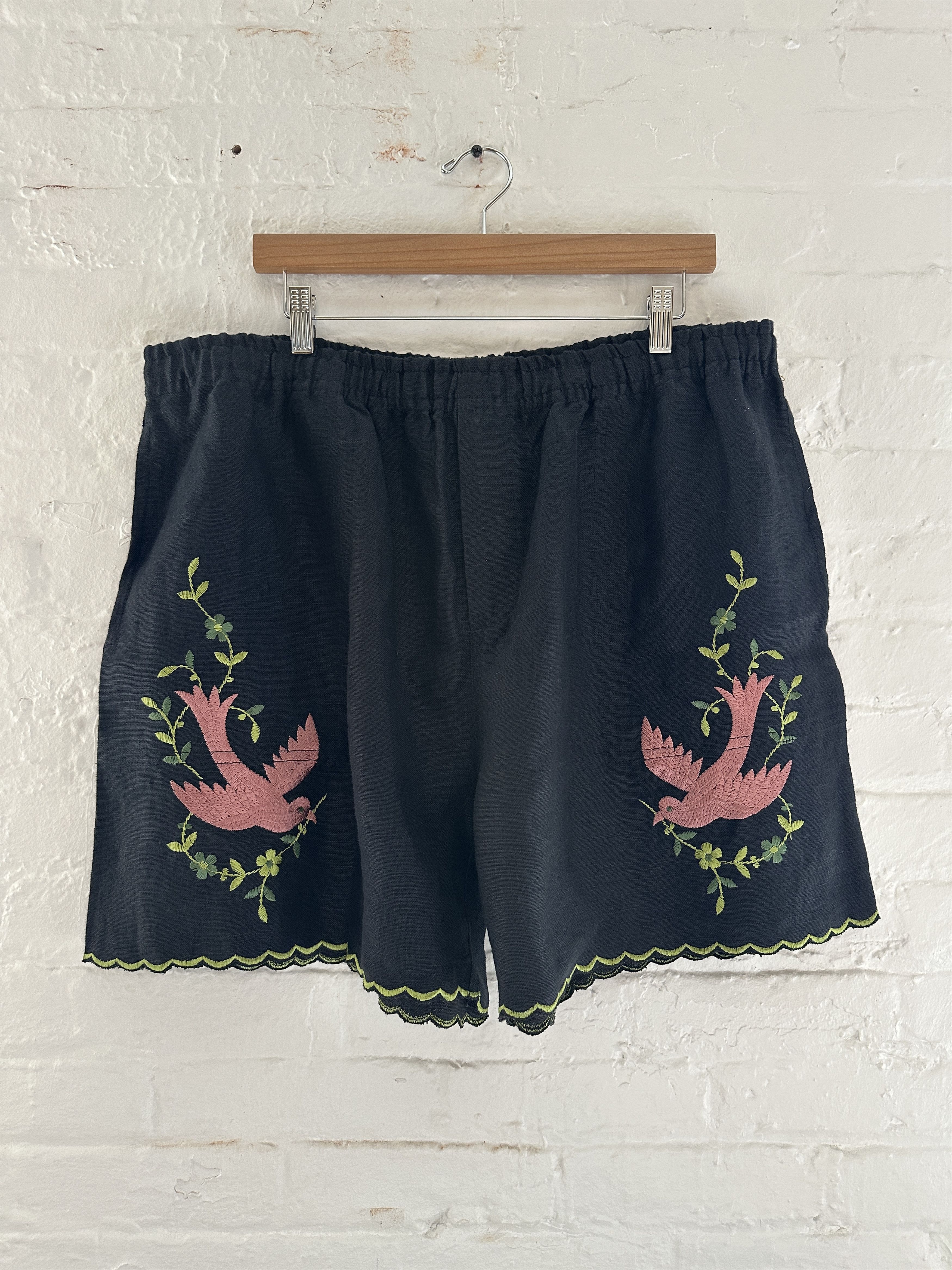 Bode Bode Embroidered Linen Shorts Size US 36 / EU 52 - 1 Thumbnail