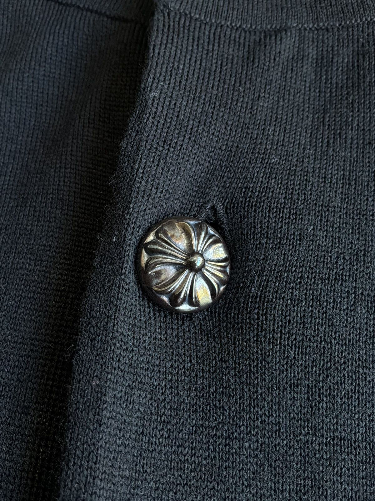 Chrome Hearts Vintage Chrome - Cross Patch Wool Turtle Neck Button Dress Size ONE SIZE - 7 Thumbnail