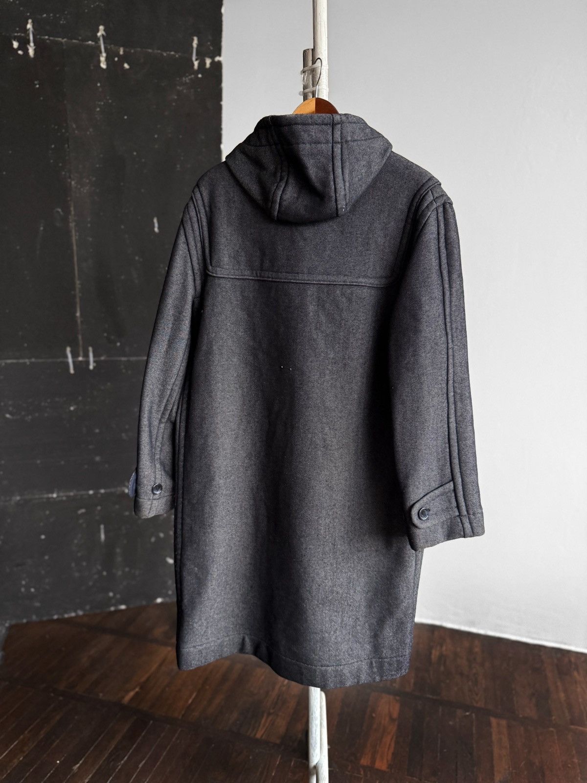 Allsaints × Designer AllSaints Mens Wool Duffle Coat Toggle Hooded Jacket Size US M / EU 48-50 / 2 - 3 Thumbnail