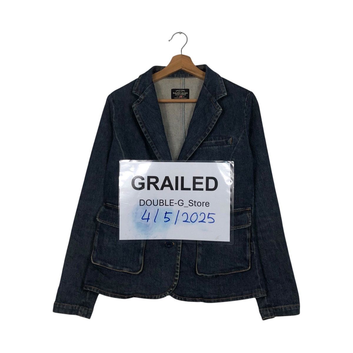 Japanese Brand × Ralph Lauren 📌Vintage Cropped Denim Biker Jacket Ralph Lauren Jeans Size L / US 10 / IT 46 - 1 Thumbnail