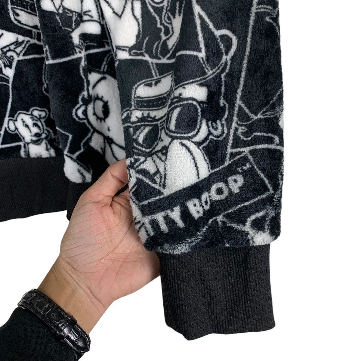 Cartoon Network BETTY BOOP Overprint Fleece Sweatshirt #1387-C63 Size US L / EU 52-54 / 3 - 9 Thumbnail