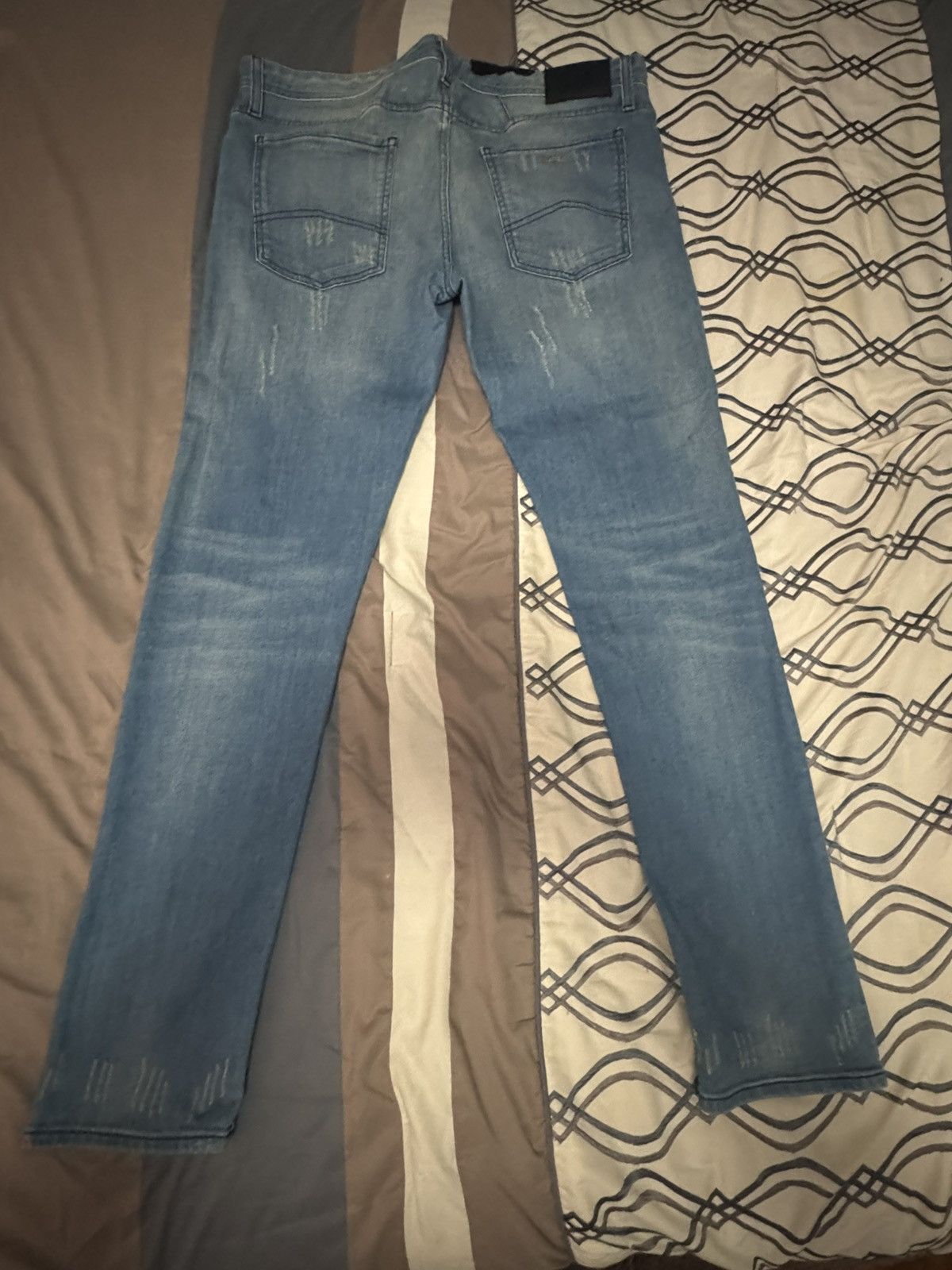 Armani Exchange Blue Ripped Armani Exchange Jeans Size US 36 / EU 52 - 2 Thumbnail