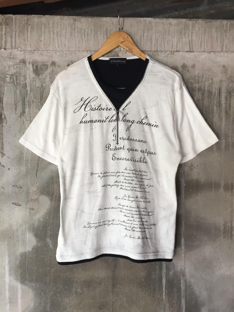 image of Archival Clothing x Hysteric Glamour Hystoire Et Del Humanit Long Chemin Poem In The Attic Tee in W