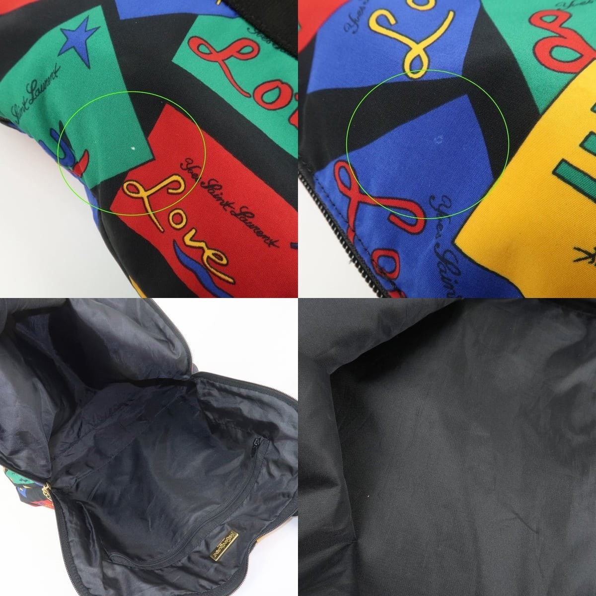Saint Laurent Paris Saint Laurent Love Print Nylon Tote Multicolor Size ONE SIZE - 7 Thumbnail