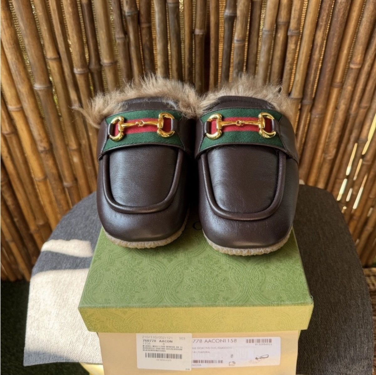 Gucci GUCCI men’s fur loafers Size US 8 / EU 41 - 7 Thumbnail