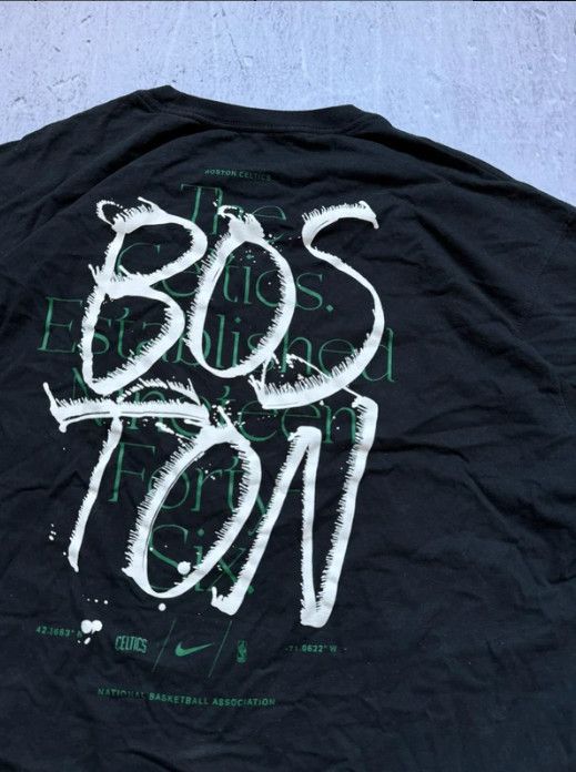 Nike Nike NBA Boston Celtics Longsleeve Black Graphic Basketball Size US L / EU 52-54 / 3 - 3 Thumbnail