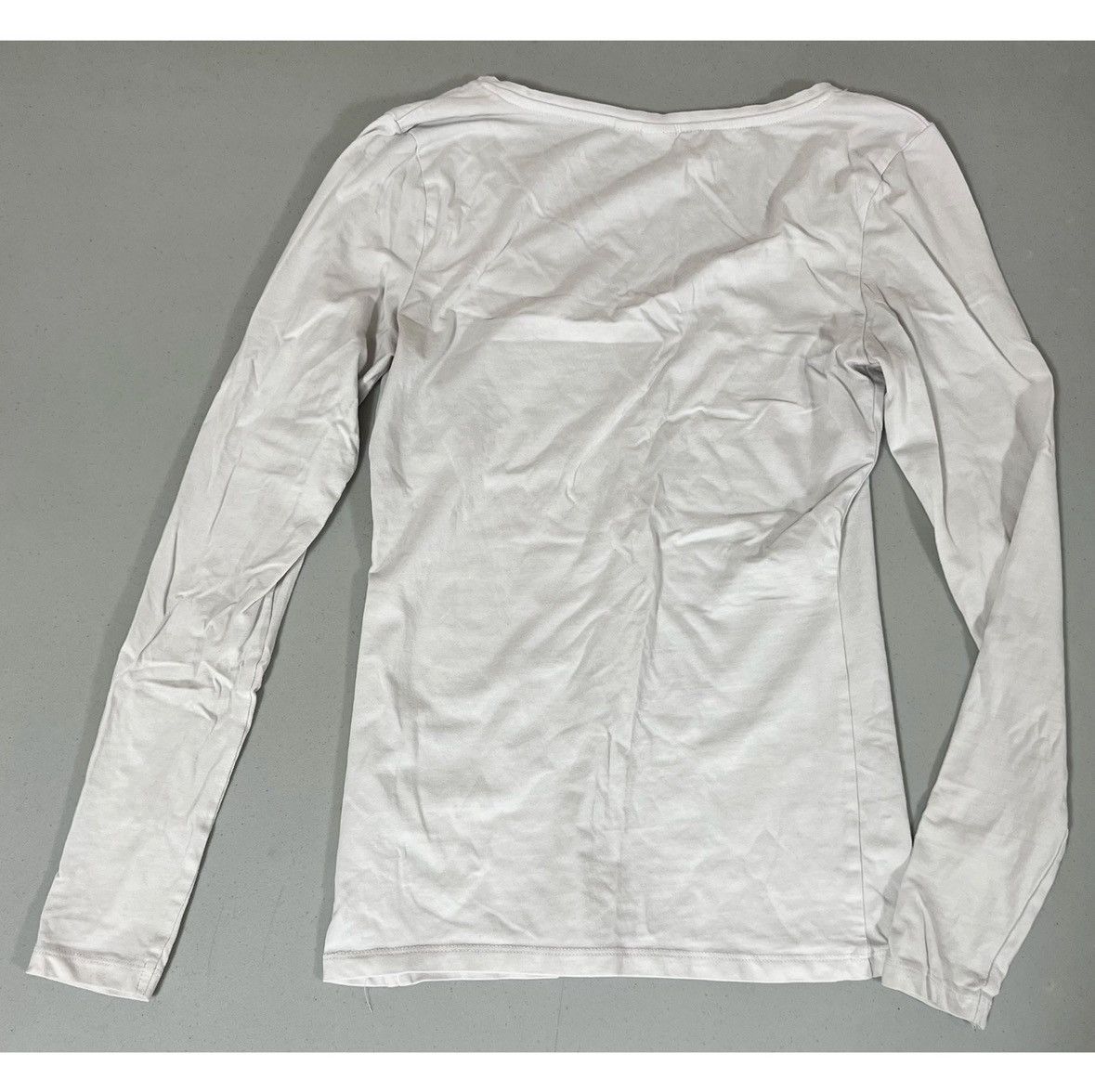 Vintage White Solid Long Sleeve Tee T-Shirt Top Blouse Size S 🤍 #top Size S / US 4 / IT 40 - 3 Thumbnail