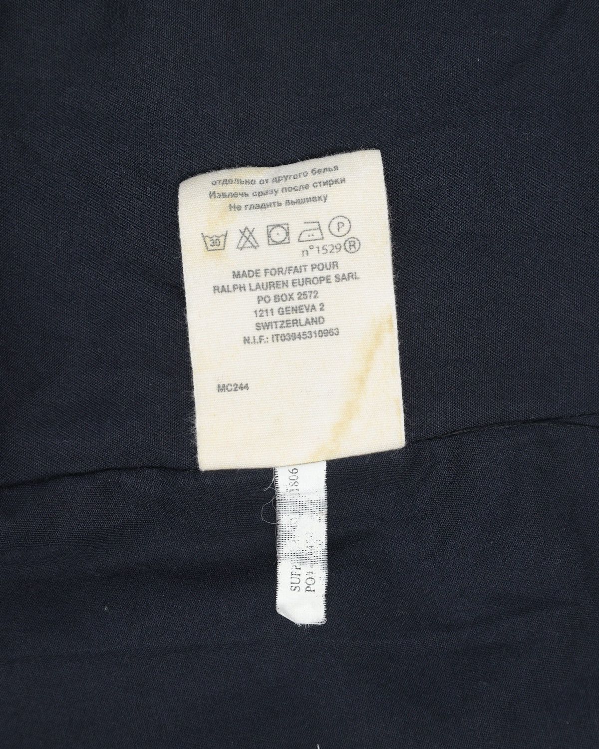 Vintage Ralph Lauren Washed Navy Bomber Jacket Talon Zip Size US M / EU 48-50 / 2 - 6 Thumbnail