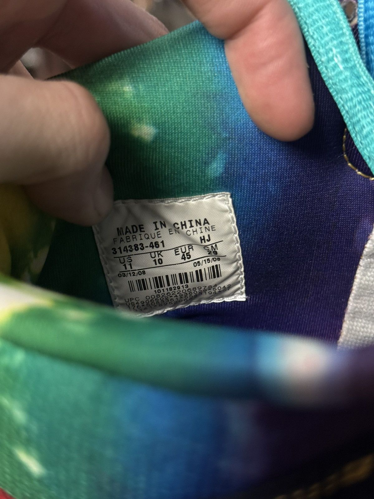 Nike Nike Mid SB Tye Die 2008 (314383-461) Size 11 🧼 Size US 11 / EU 44 - 12 Thumbnail