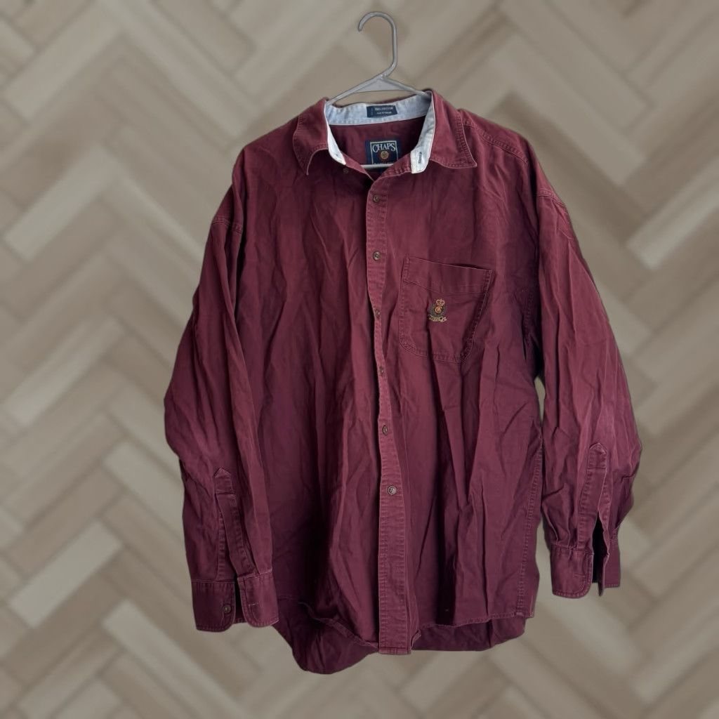 VINTAGE Ralph Lauren Chaps Button-Up Shirt XL Unisex Adults Long Sleeve Multicolor Shirt XL