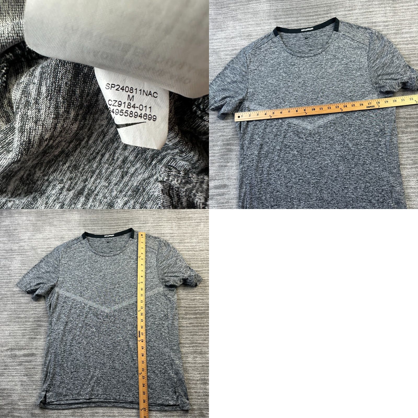 Nike Nike Shirt Mens M Gray Dri-Fit Techknit Ultra Running Gym Size US M / EU 48-50 / 2 - 8 Thumbnail