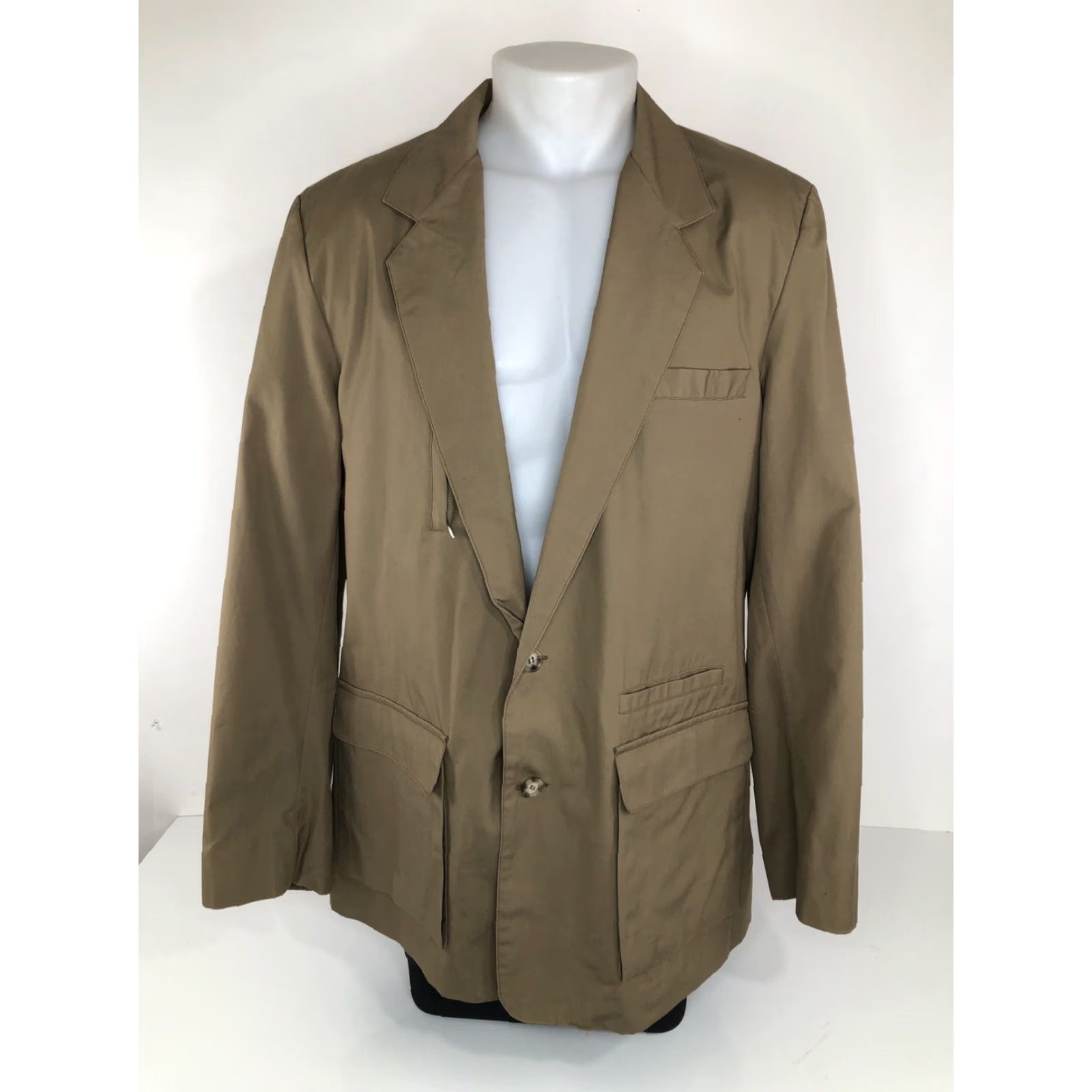 Banana Republic VINTAGE Banana Republic Safari 44L Blazer Jacket Men 44 Long Olive Greenish Brown Blazer Mens J3 Size 44R - 2 Thumbnail