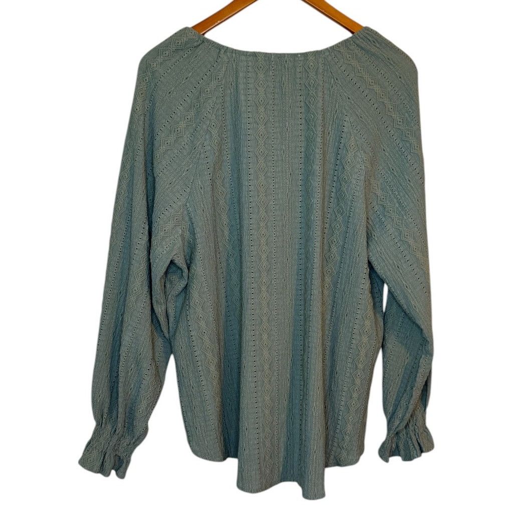 Frye Frye Top Women XXL Green Boho Western Peasant Preppy Size XXL / US 16-18 / IT 52-54 - 4 Thumbnail