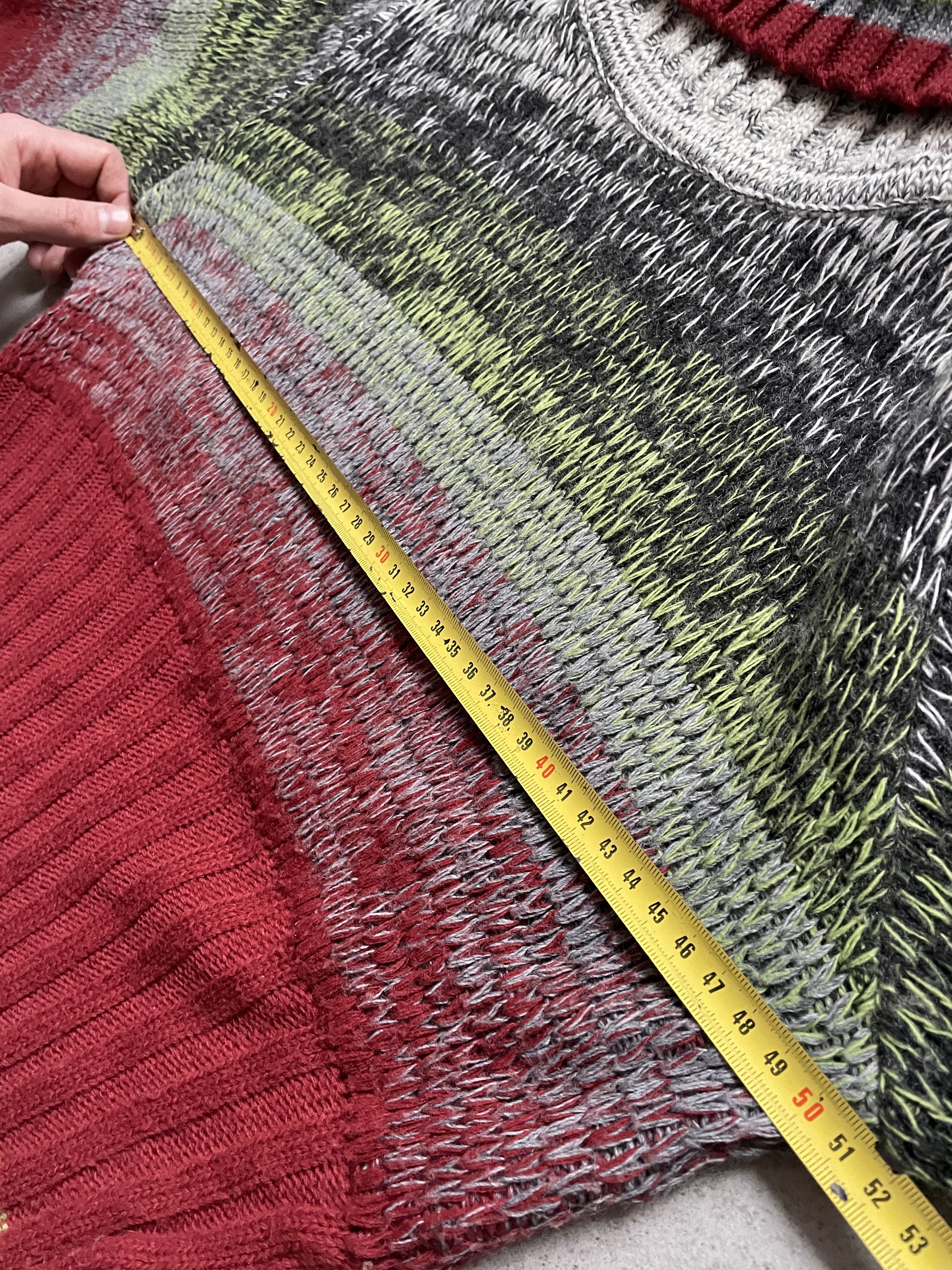 Diesel Y2K DIESEL COLOURFULL STRIPED WOOL CROPPED GOLF SWEATER Size XL / US 12-14 / IT 48-50 - 8 Thumbnail