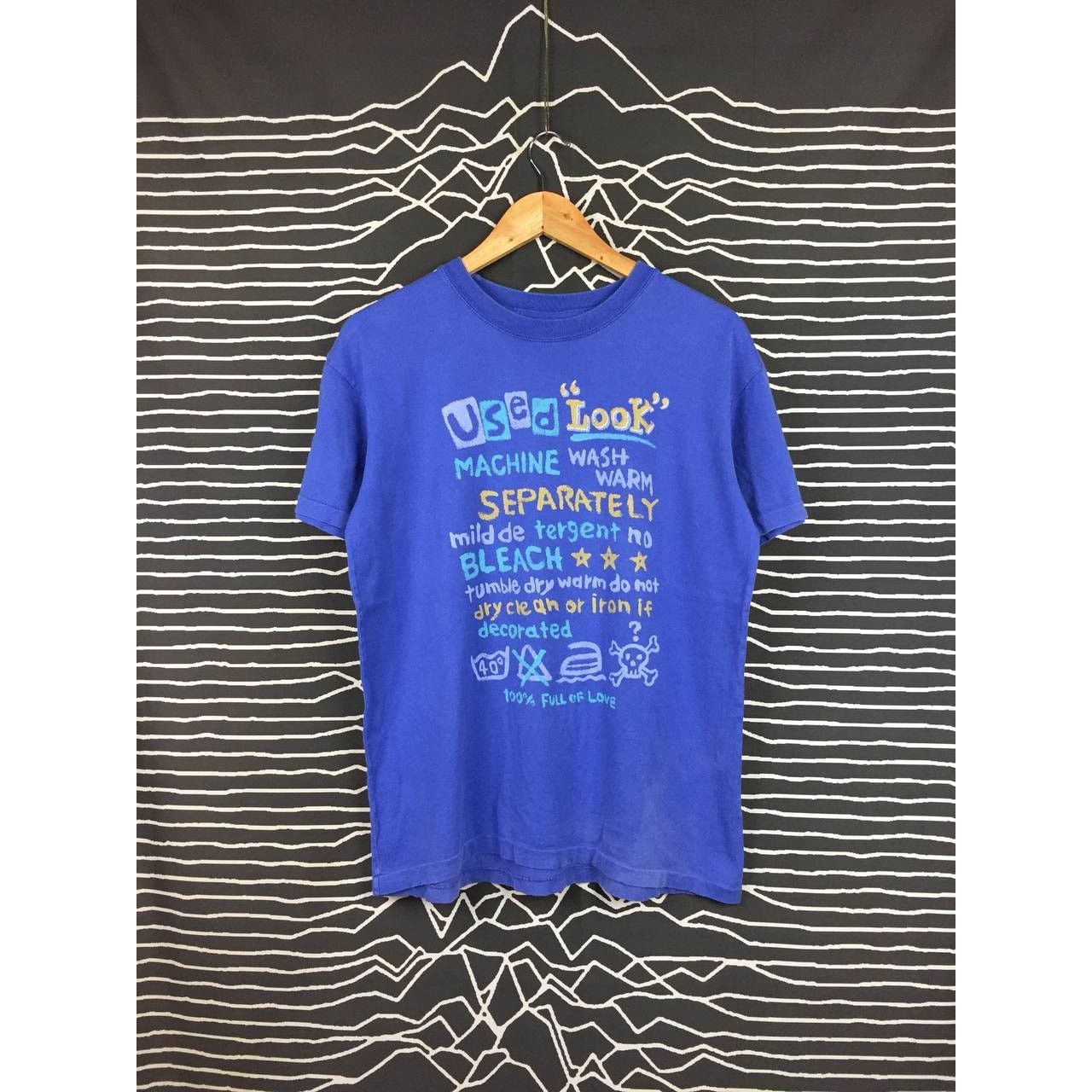 Japanese Brand × Vintage Vtg 90s Used Look Full Of Love Single Stitch Funny Humor Tee Size US M / EU 48-50 / 2 - 2 Thumbnail