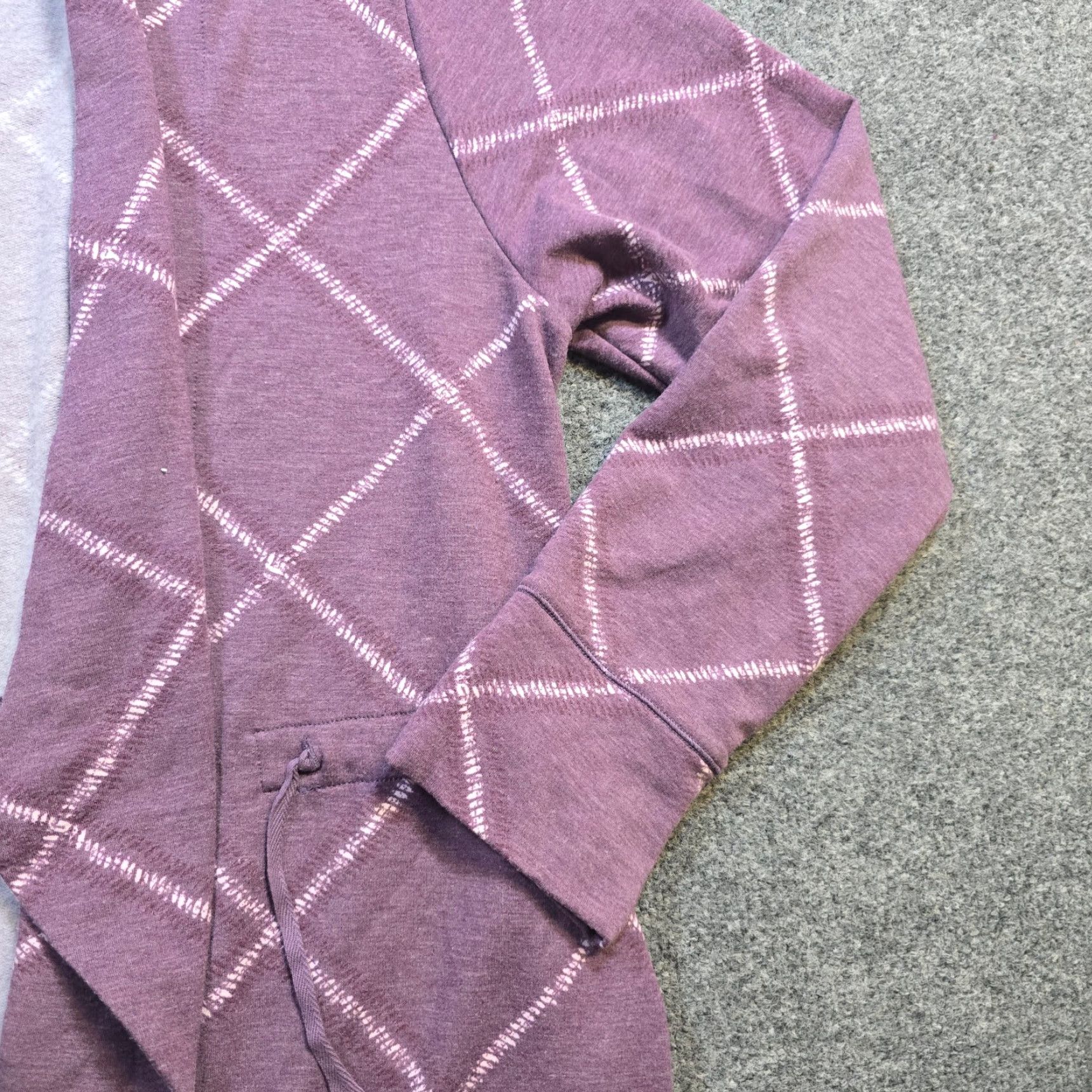 Vintage Cuddl Duds Cardigan Sweater Women XL Purple Plaid Open Front Casual Long Sleeve Knit Jersey Regular Open Front Cardigan Womens XL Purple Plaid Size XL / US 12-14 / IT 48-50 - 4 Thumbnail