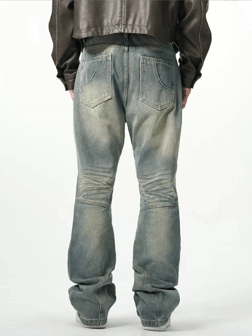 Japanese Brand × Jean Loose straight casual stitching handsome distressed jeans Size US 32 / EU 48 - 4 Thumbnail