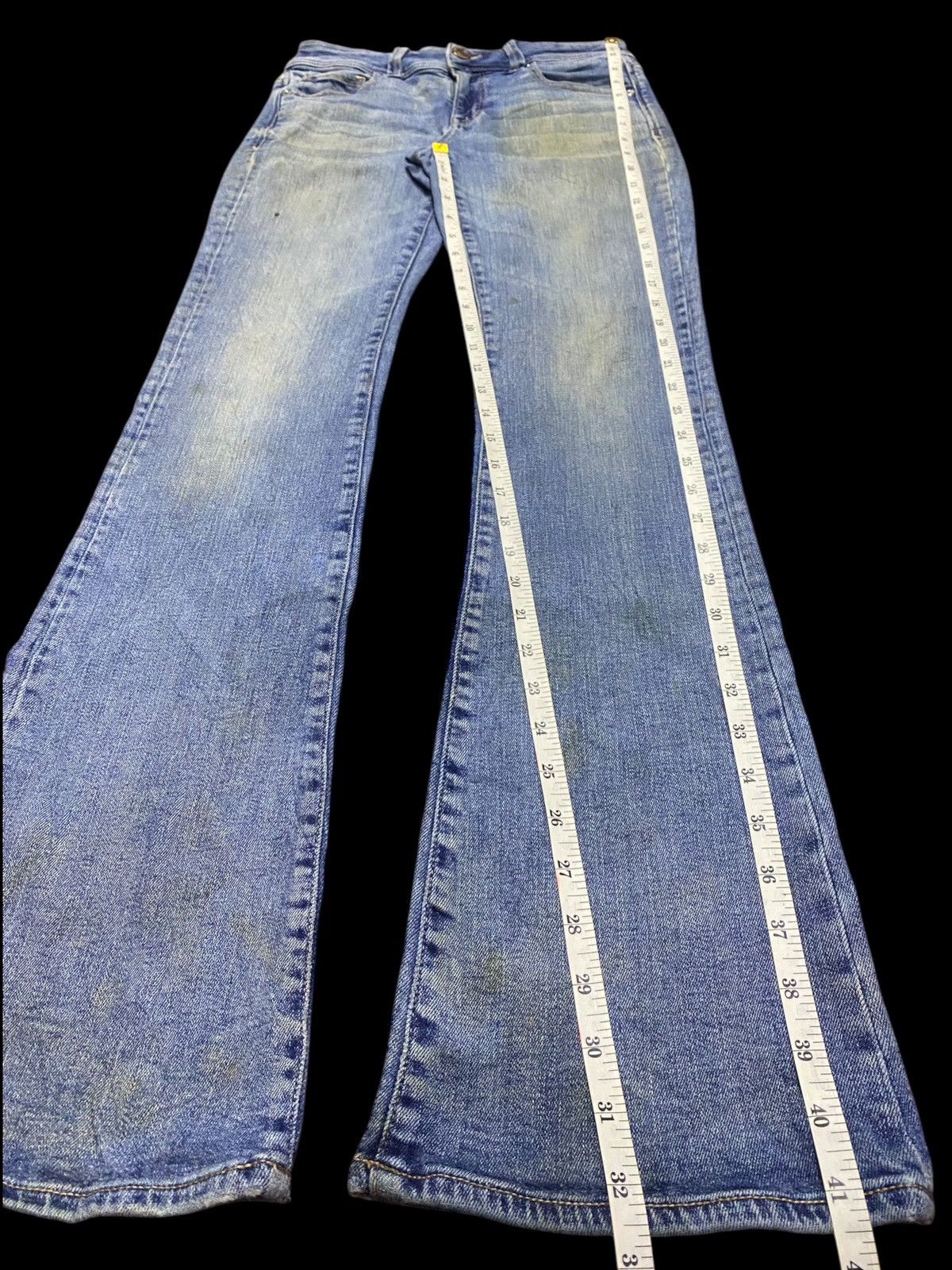 Other Vintage American Eagle Mud Wash Flare Style Jeans Size US 27 - 14 Thumbnail