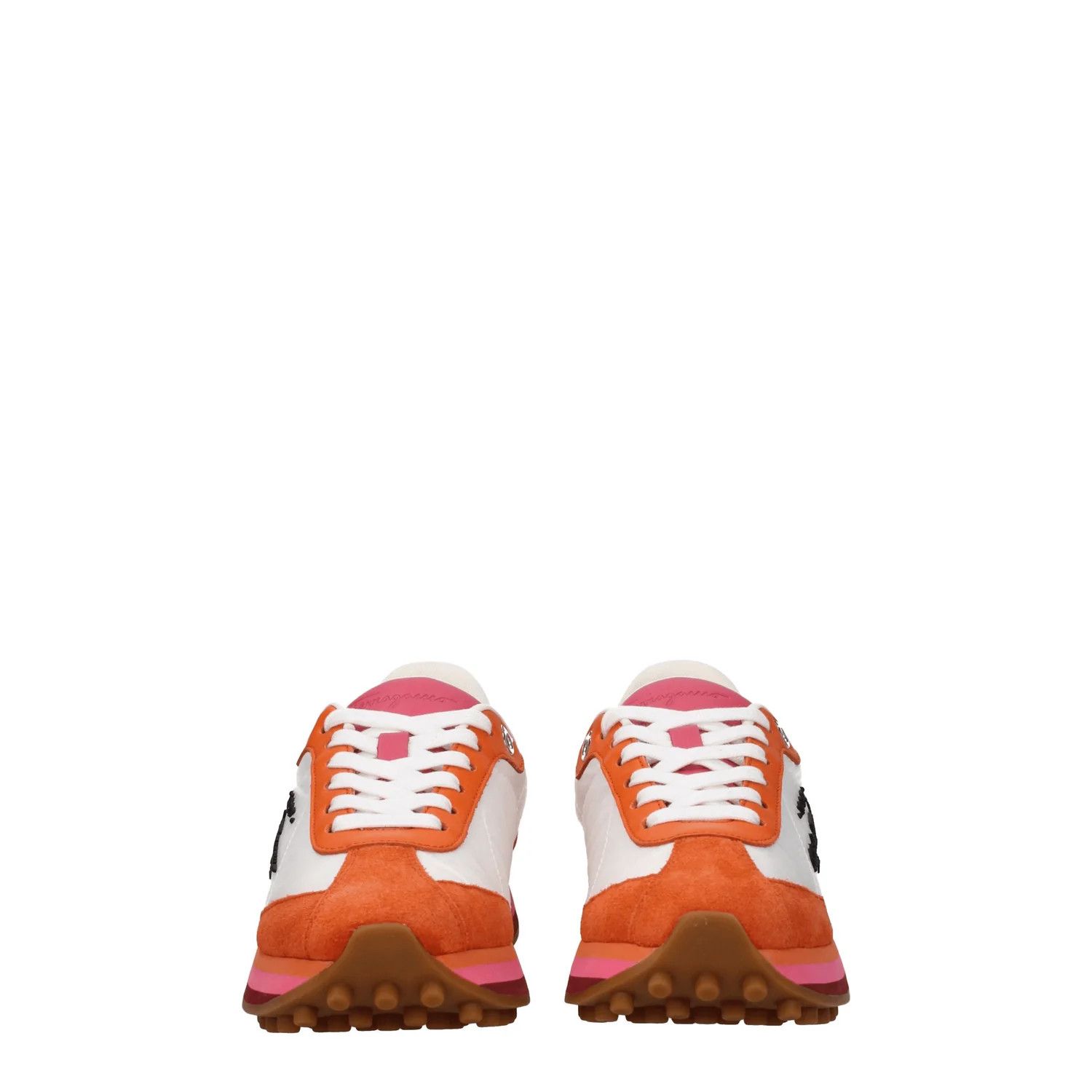Salvatore Ferragamo ob1o1e1224 Fabric Sneakers in White Orange Size US 5 / IT 35 - 3 Thumbnail