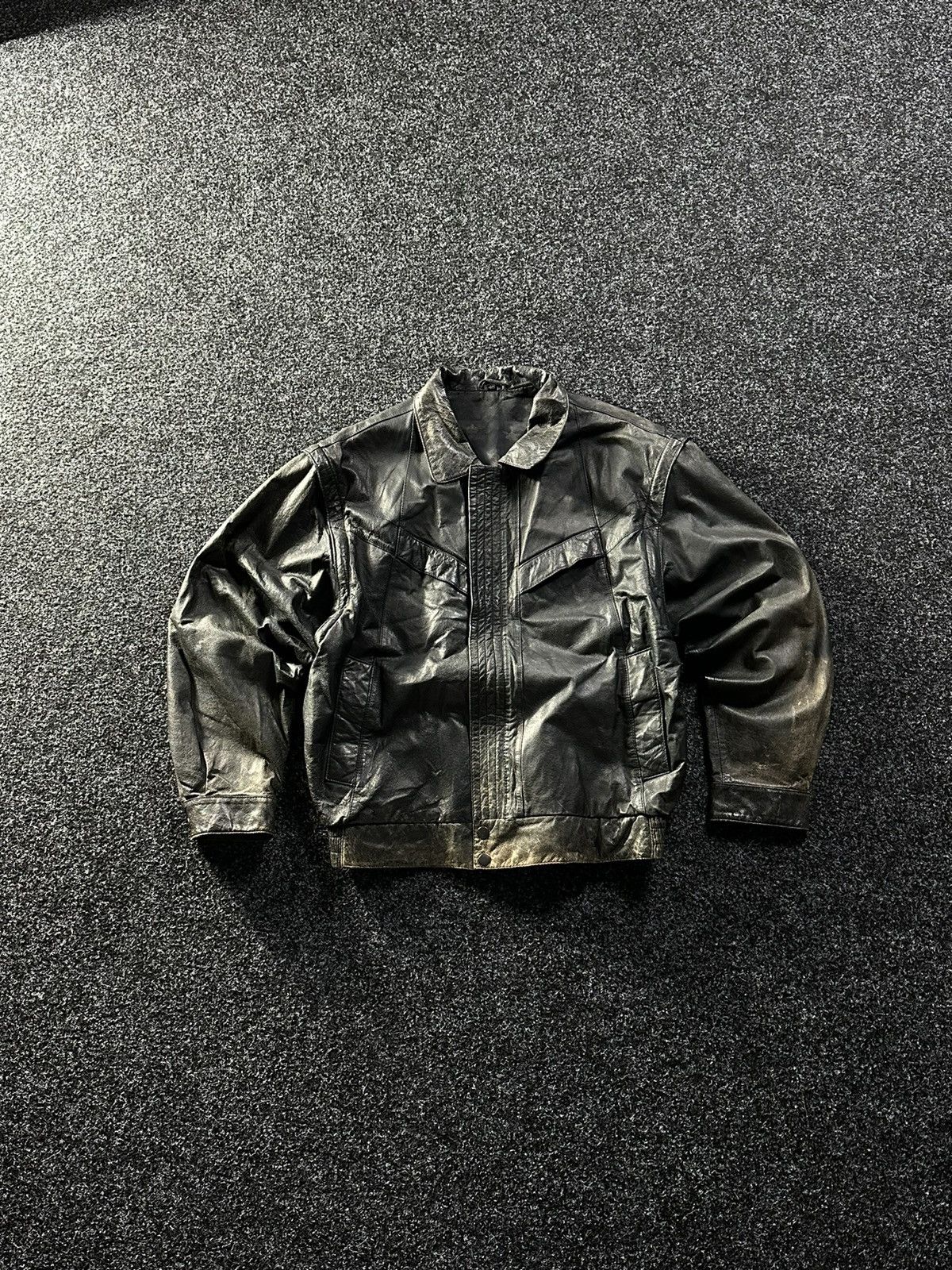 Vintage 🚨Vintage 90s Leather Biker Jacket-West Style Maison Margiela Size US M / EU 48-50 / 2 - 1 Thumbnail
