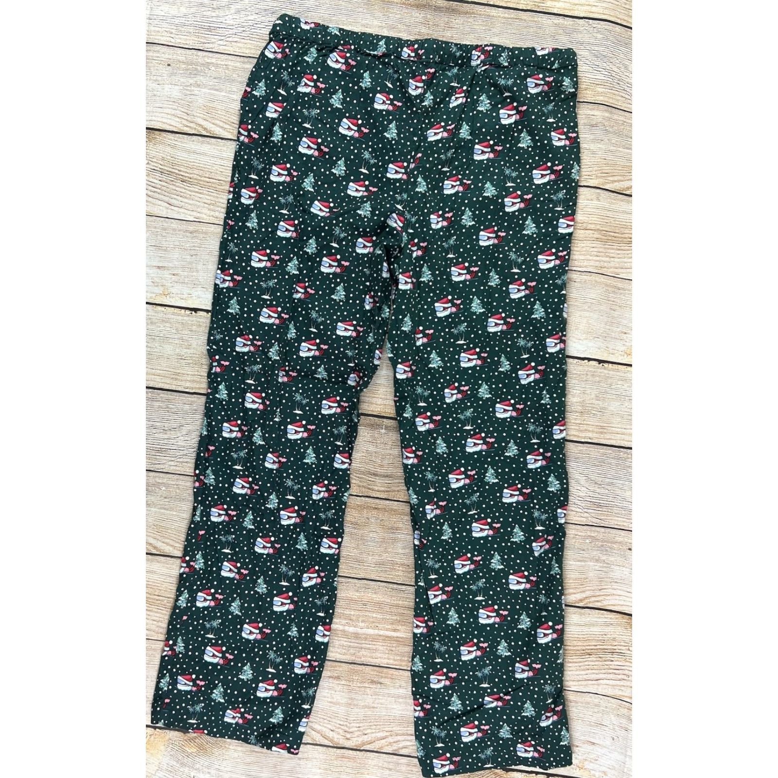 Vineyard Vines Vineyard Vines Pajama Pants Unisex Adults Small Green Christmas Santa Skiing Holiday Size US 29 - 2 Thumbnail