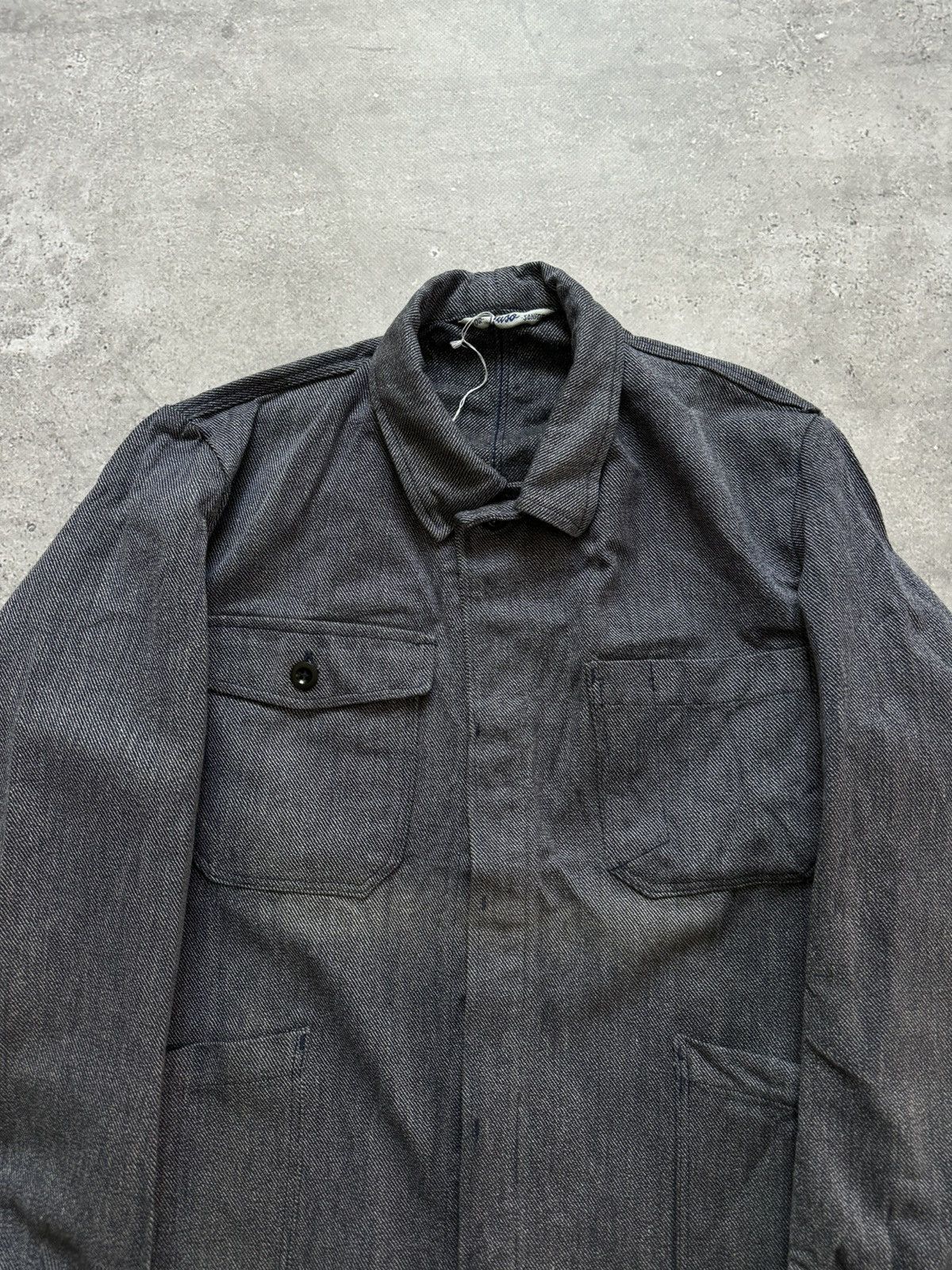 Le Laboureur × Vetra × Vintage Vintage 80s French Workwear Sanfor Denim Chore Jacket Size US S / EU 44-46 / 1 - 3 Thumbnail